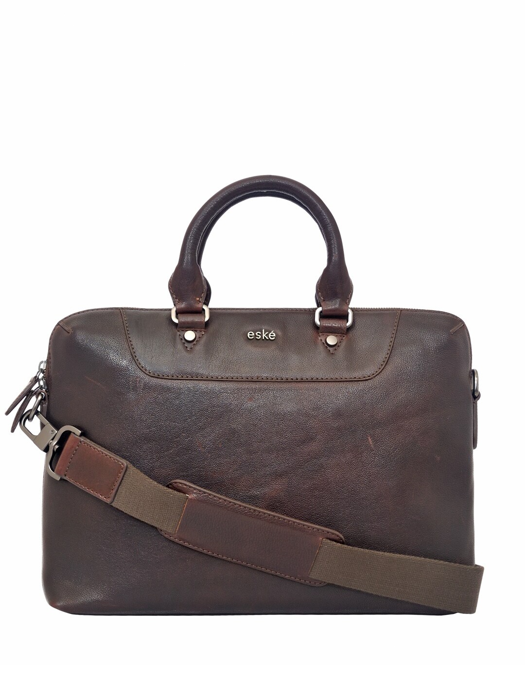 

Eske Unisex Leather Laptop Bag, Brown