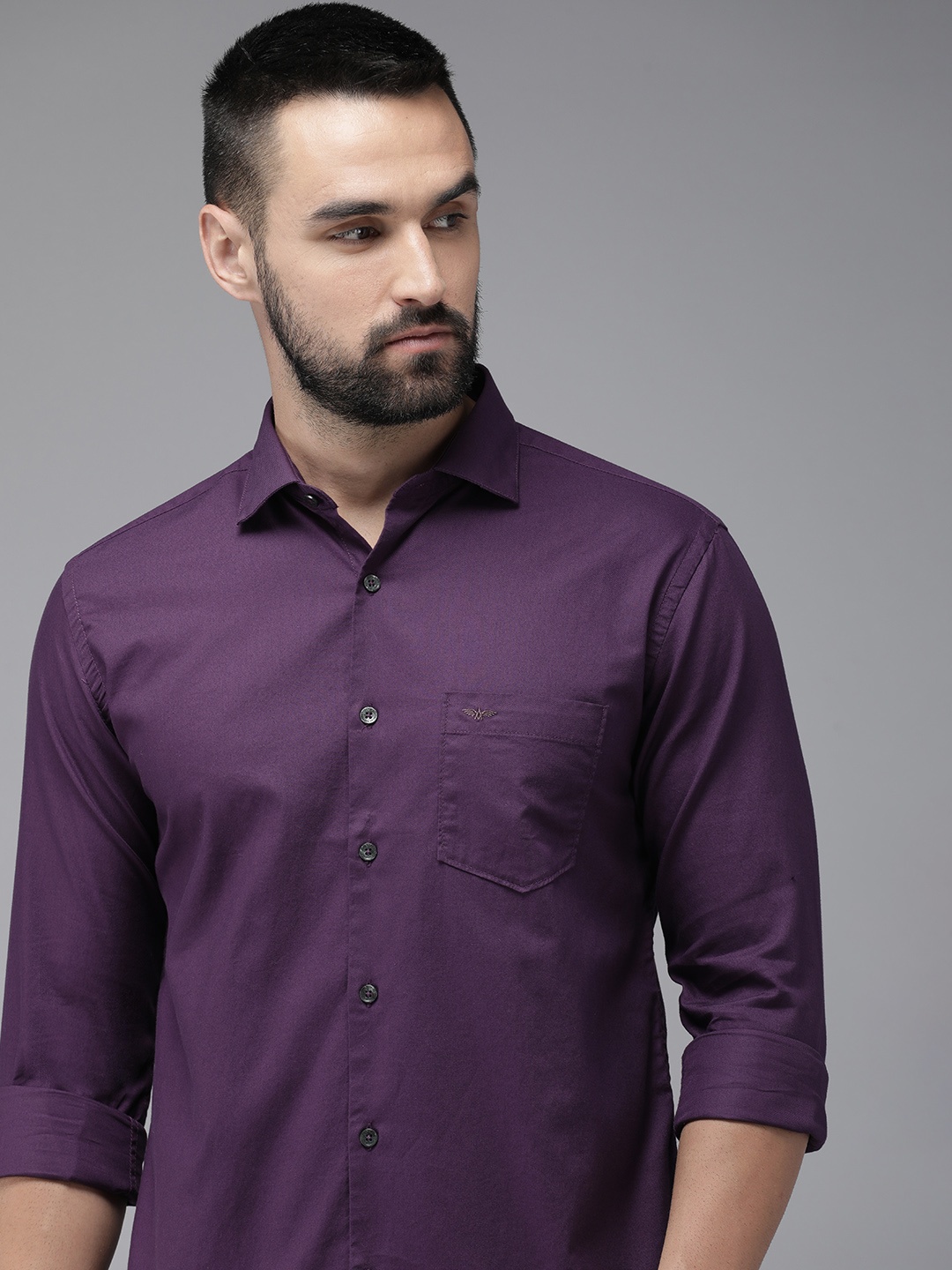 

Park Avenue Pure Cotton Slim Fit Casual Shirt, Violet