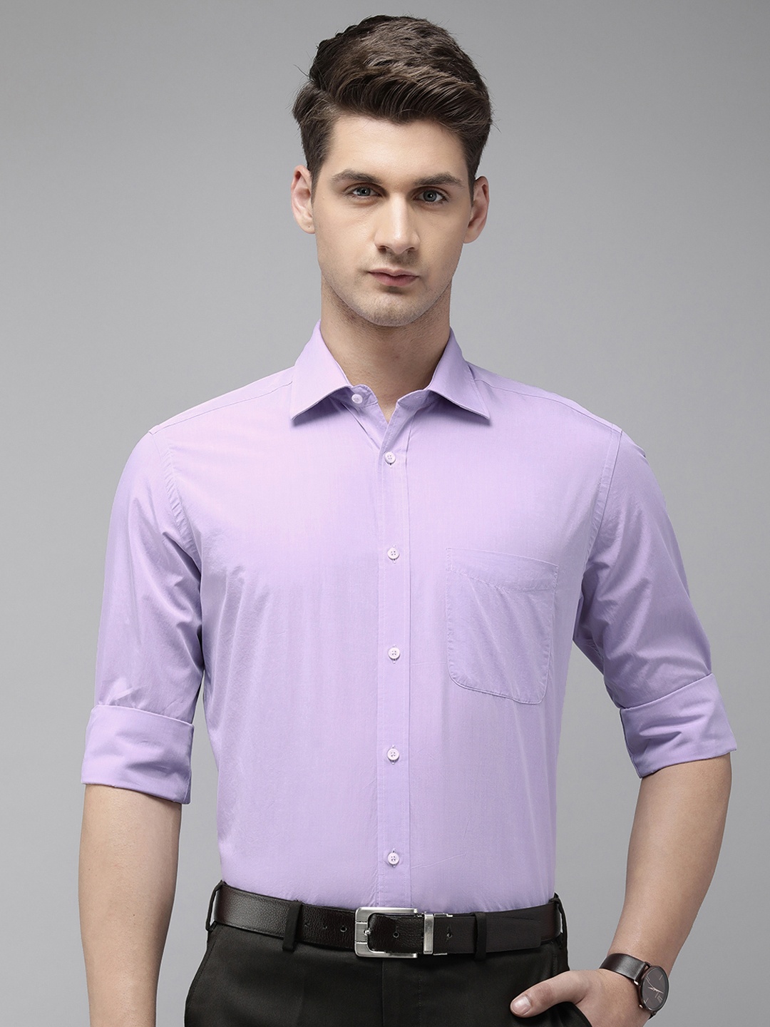 

Park Avenue Pure Cotton Formal Shirt, Violet