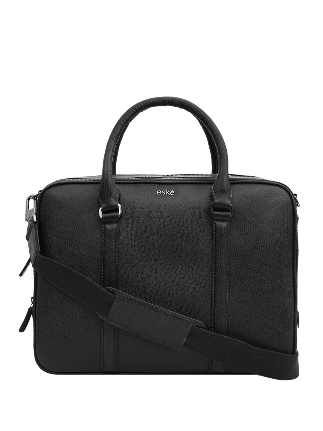 

Eske Unisex Leather Laptop Bag, Black