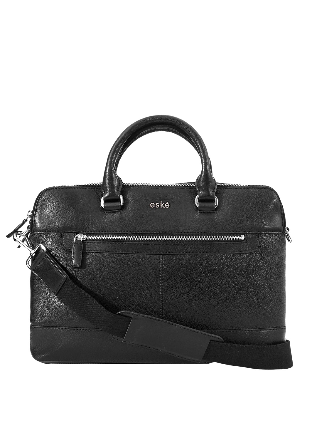 

Eske Unisex Leather Laptop Bag, Black