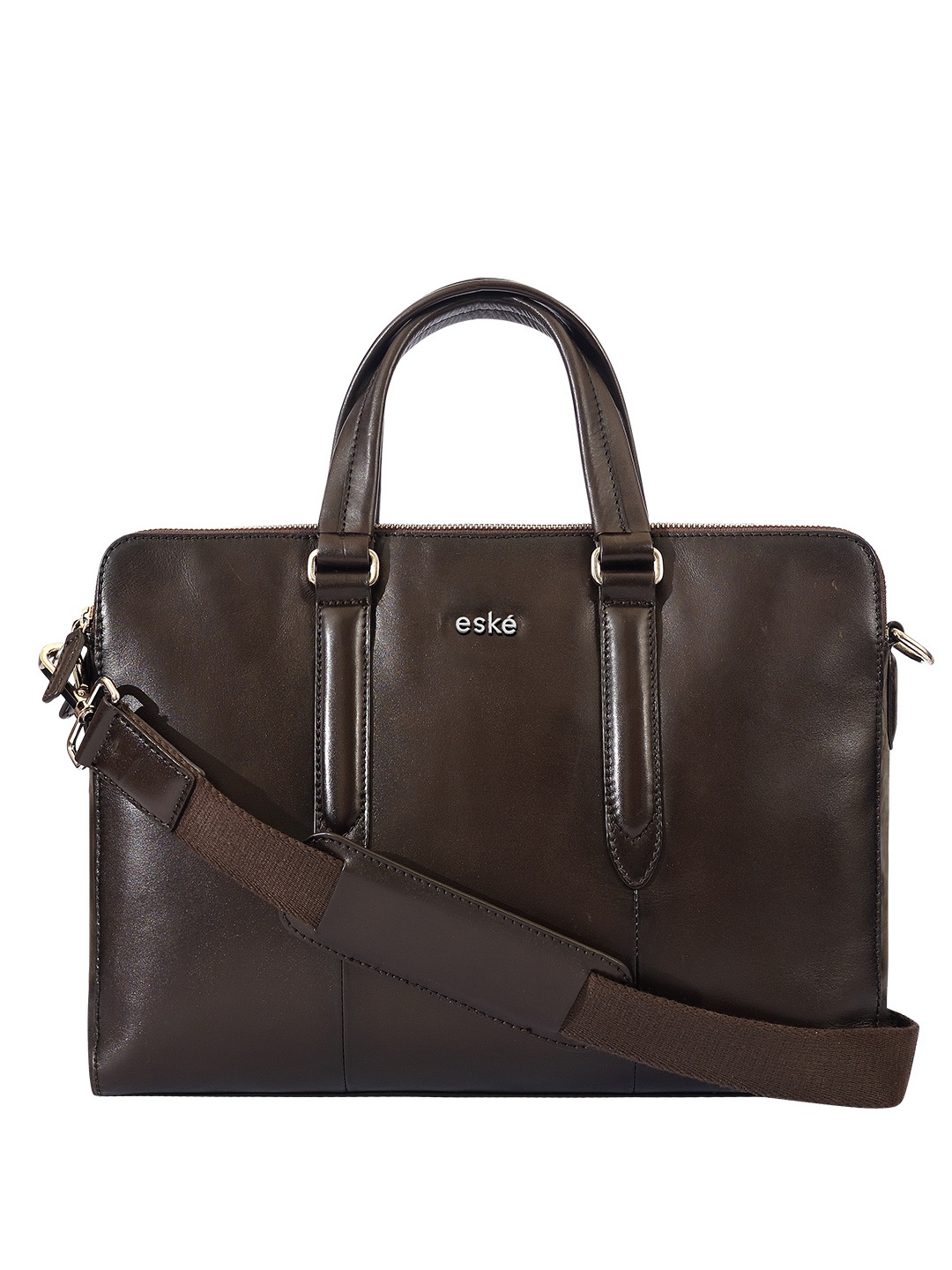 

Eske Unisex Leather Laptop Bag, Brown