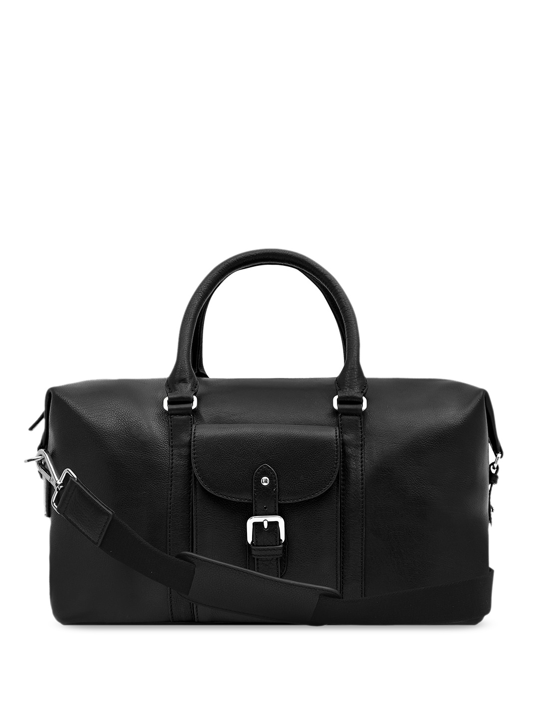 

Eske Textured Leather Large Duffel Bag, Black