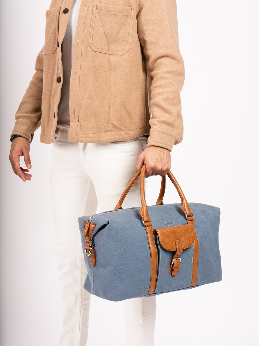 

Eske Textured Large Duffel Bag, Blue