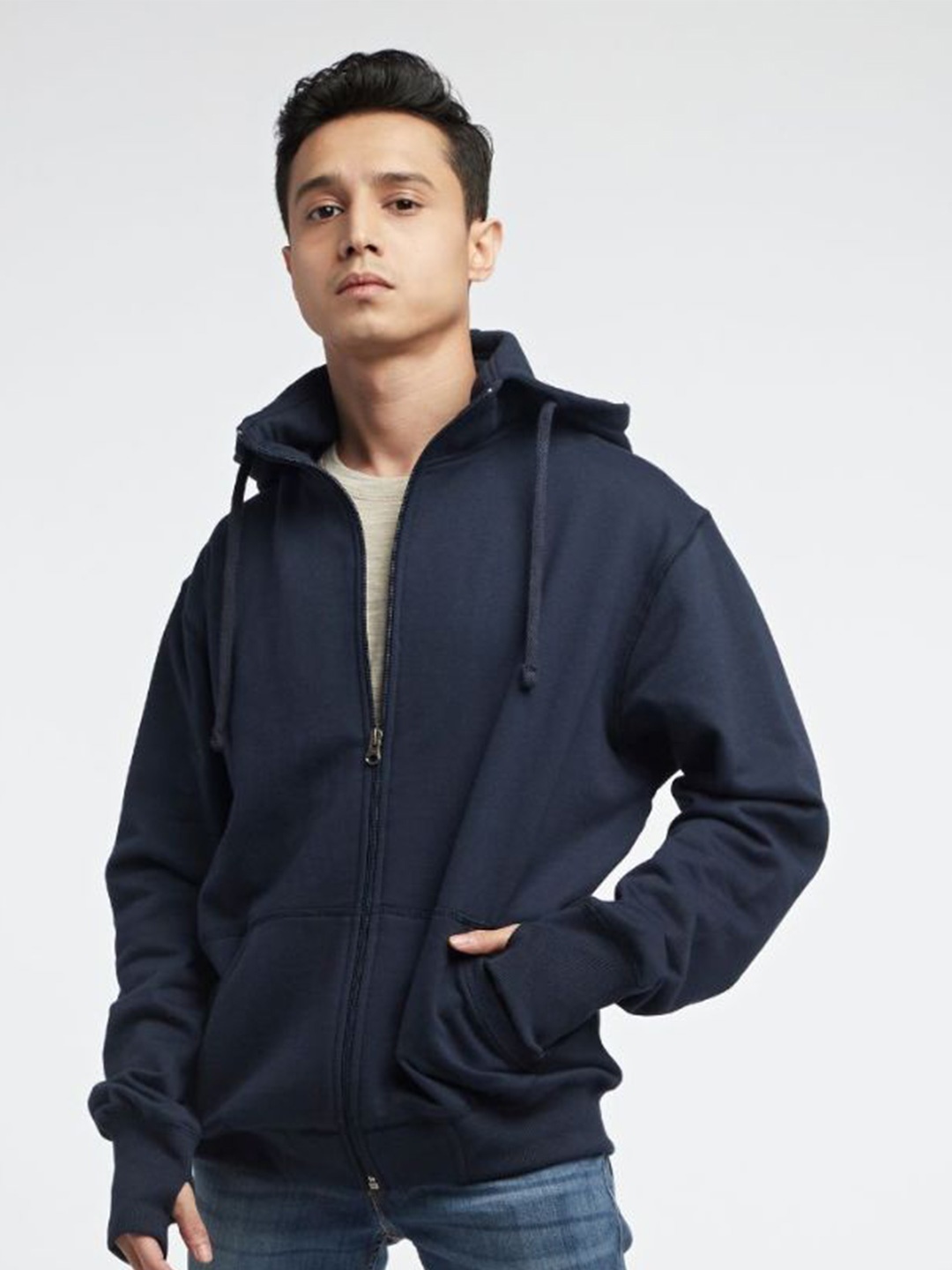 

Kosha Fleece Hooded Sweatshirt, Navy blue