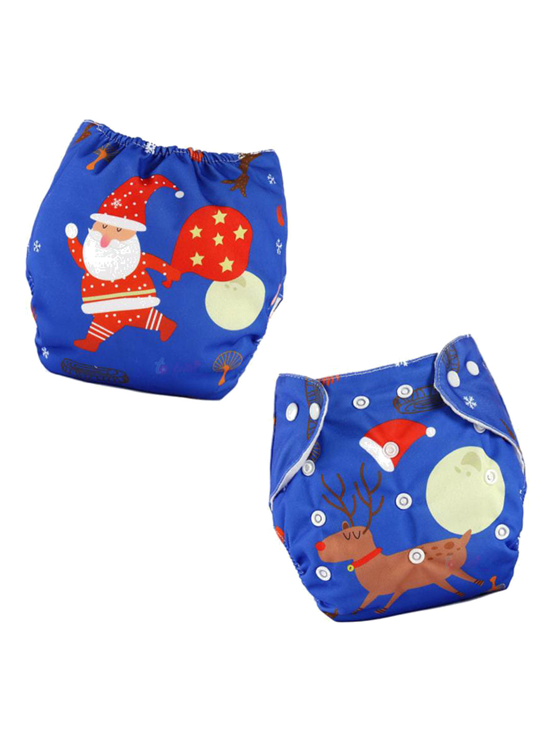 

Butterthief Kids Soft & Lightweight Santa Claus Printed Reusable Cloth Diaper, Navy blue