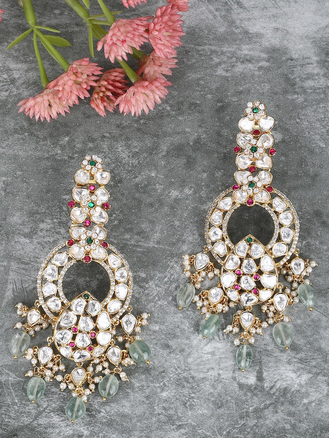 

AURAA TRENDS 22KT Gold Plated Drop Earrings