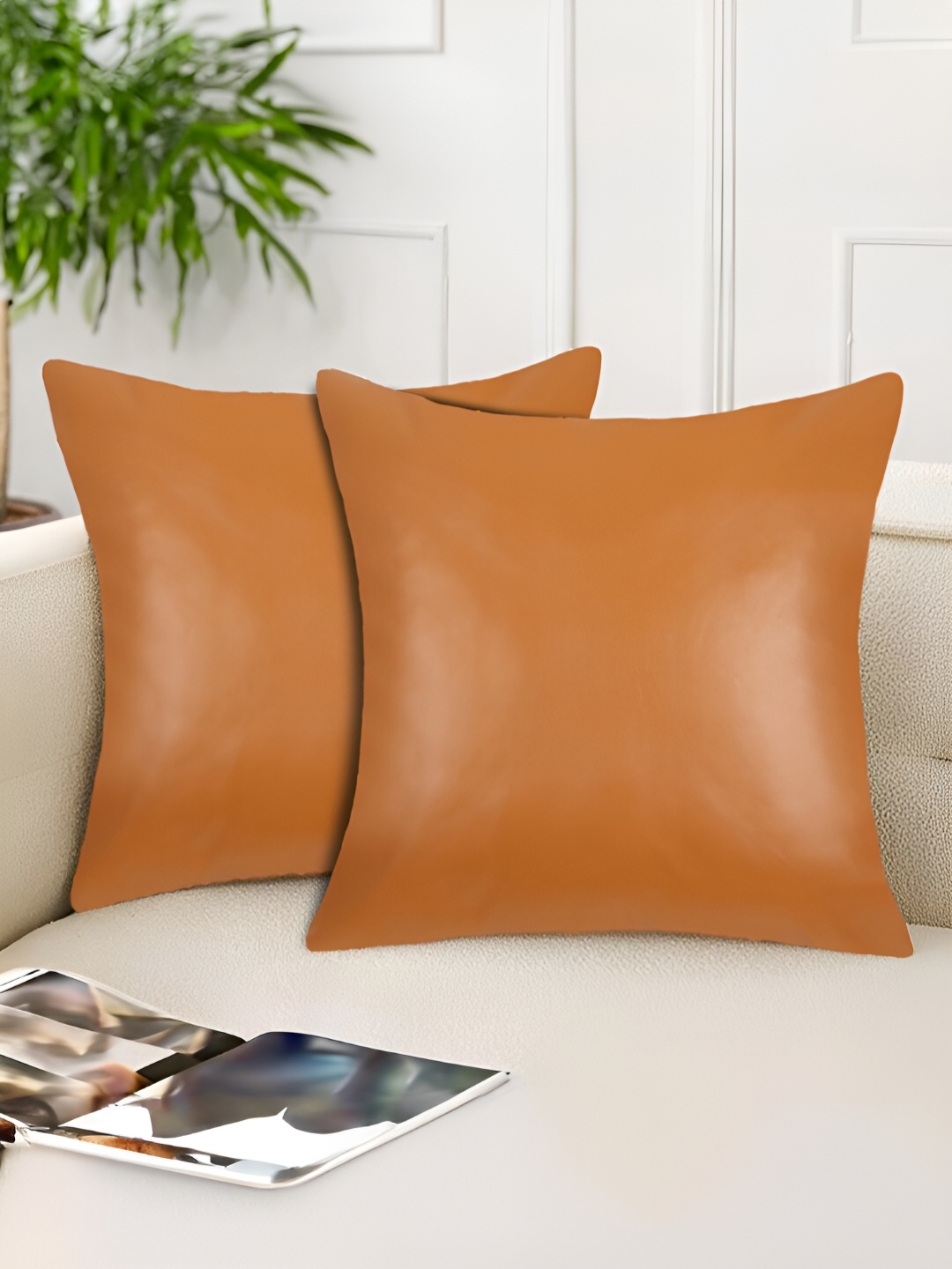 

Tesmare Rust 2 Pieces Square Cushion Covers