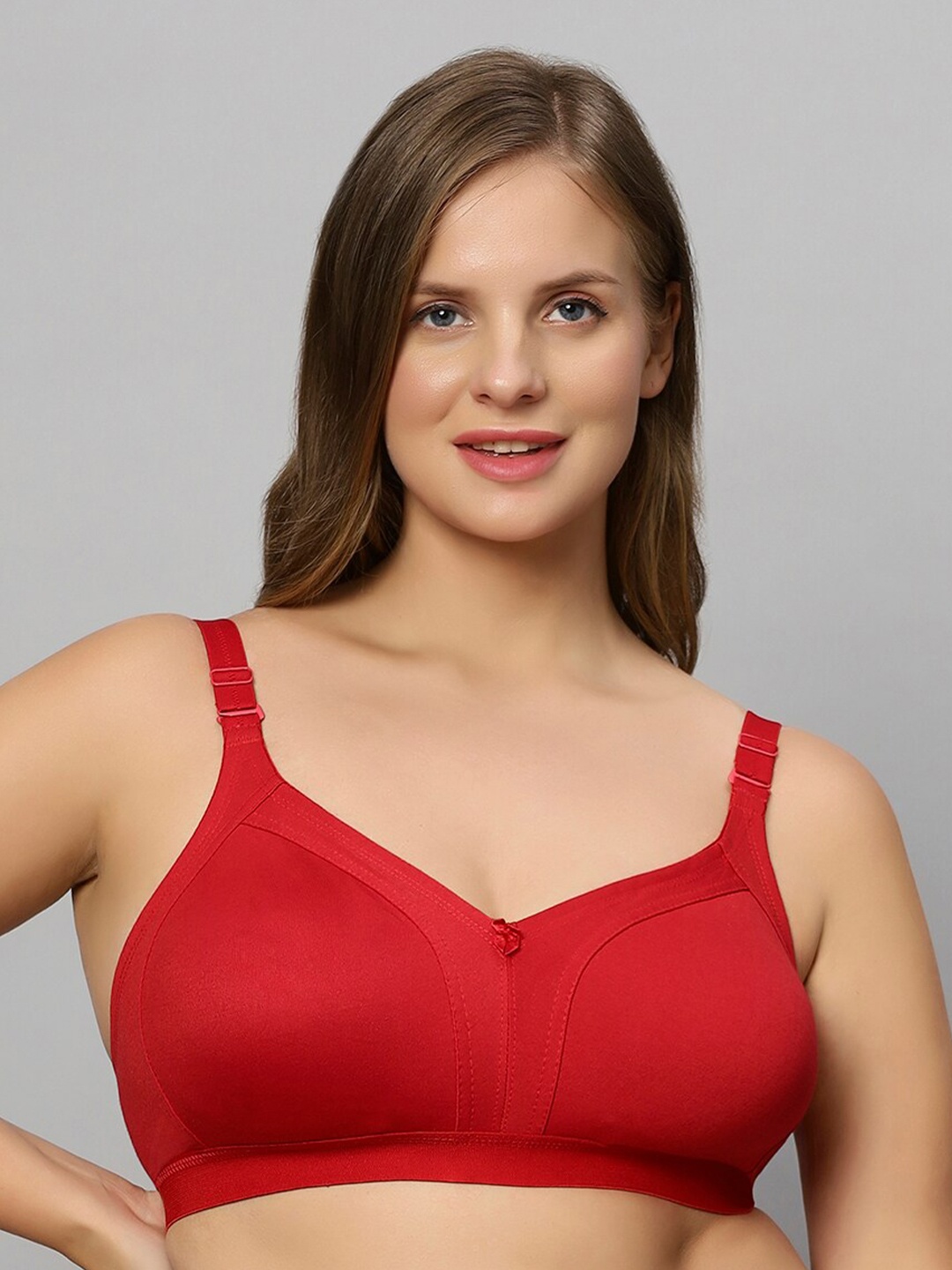 

Bluenixie Plus size Full Coverage Bra With All Day Comfort, Red