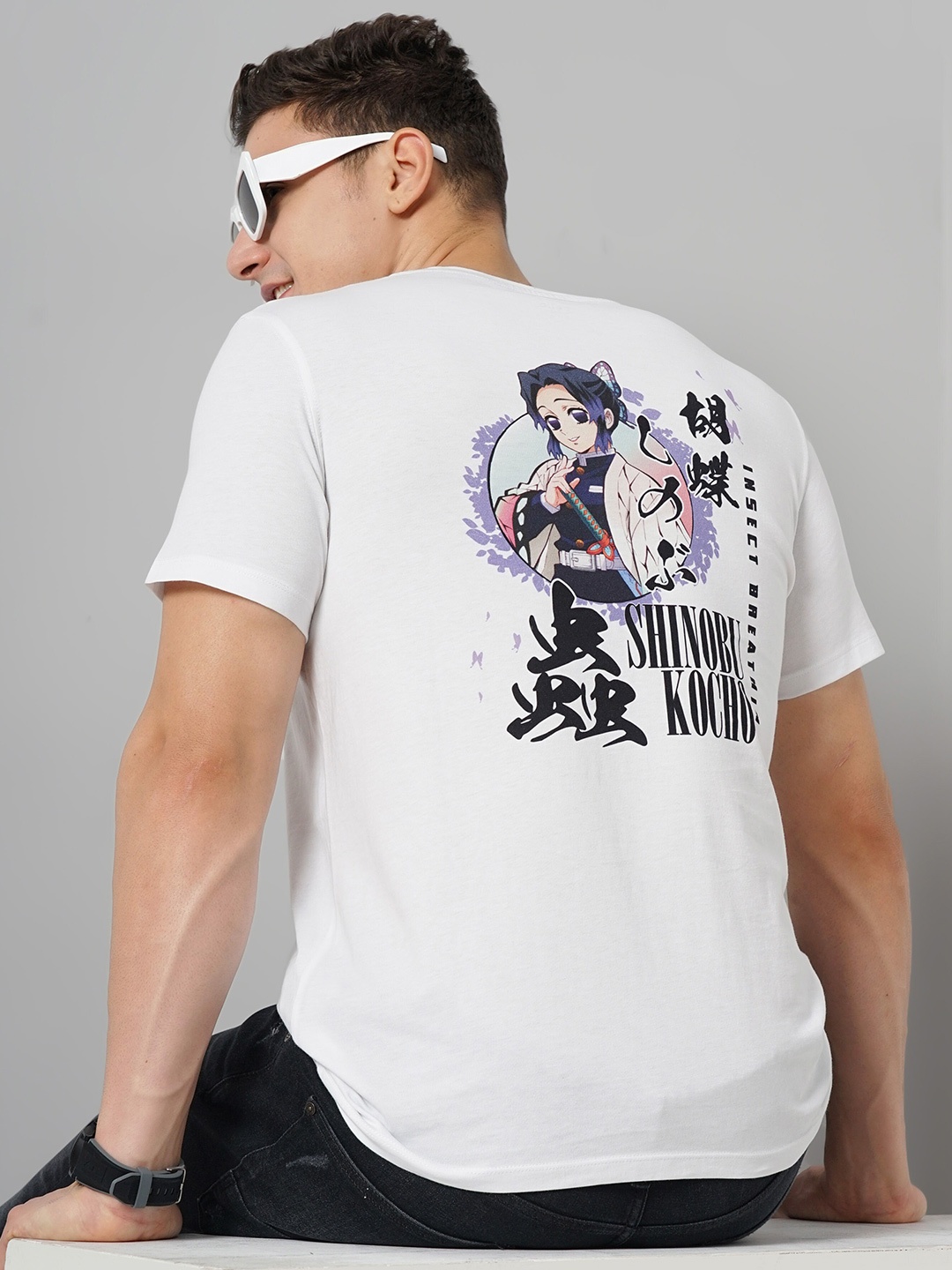 

Celio Demon Slayer Kimetsu no Yaiba Printed Cotton T-shirt, White