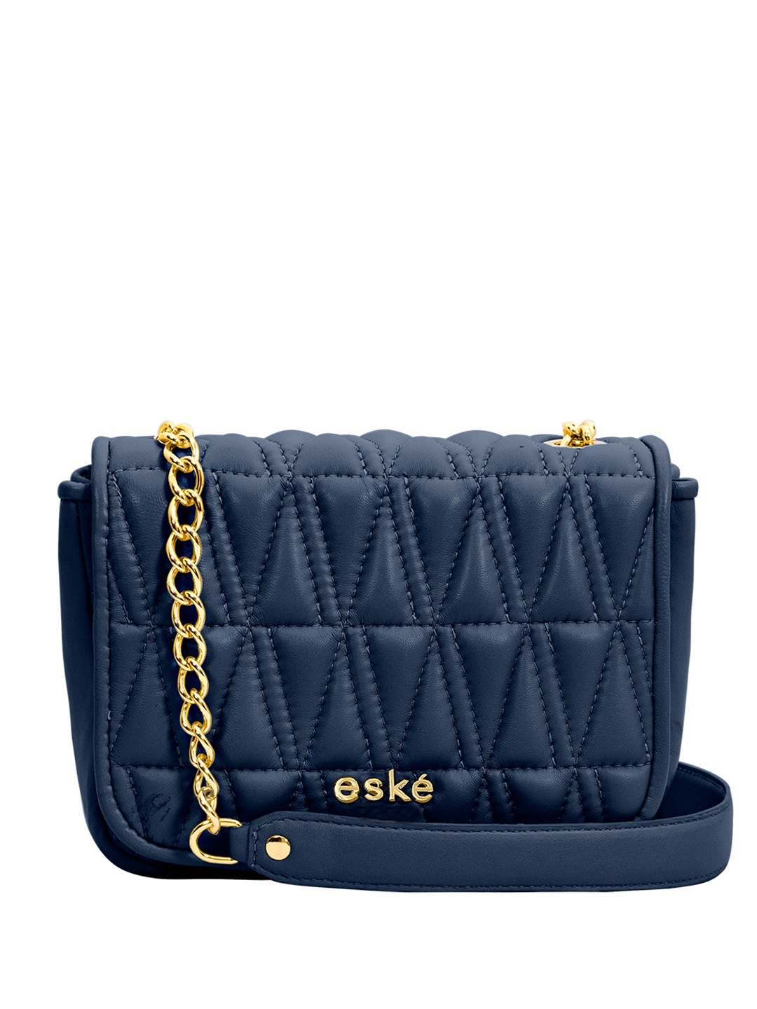 

Eske Quilted Leather Shoulder Bag, Blue