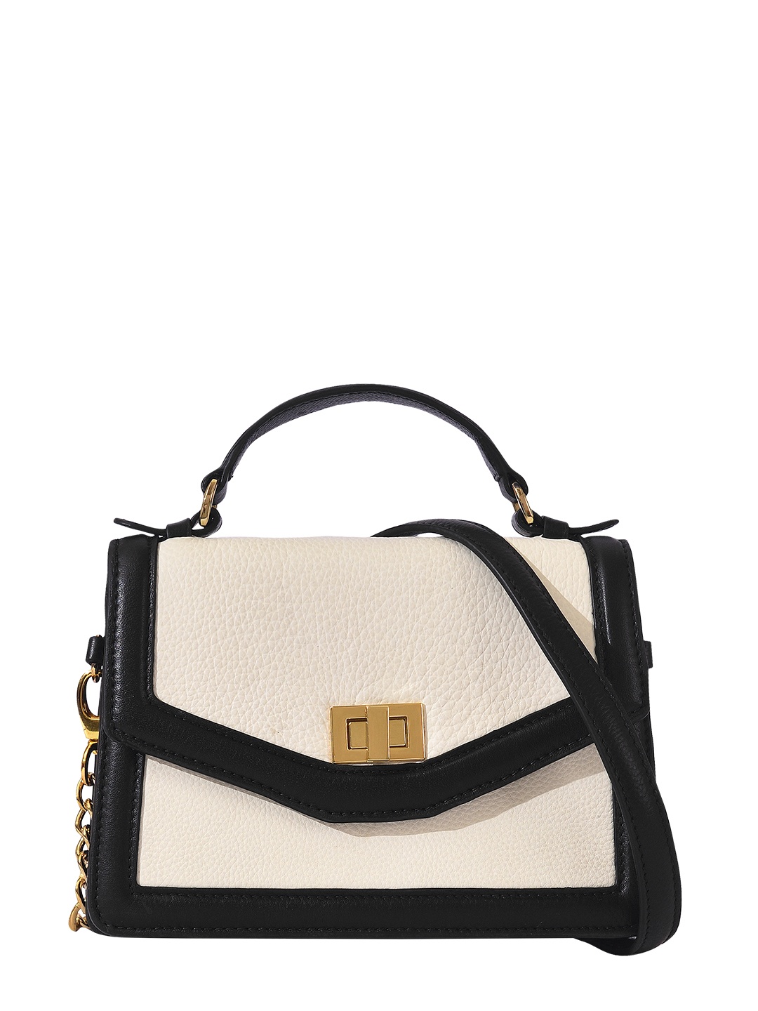 

Eske Textured Leather Structured Handheld Bag, White