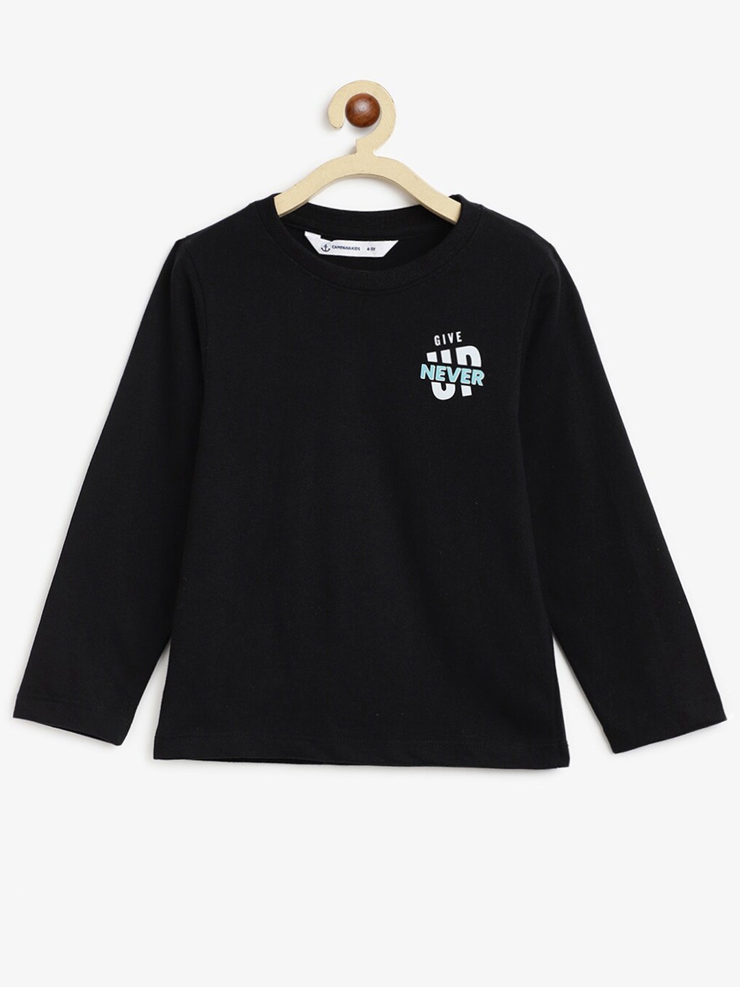 

Campana Boys Typography Printed Cotton Jersey T-shirt, Black