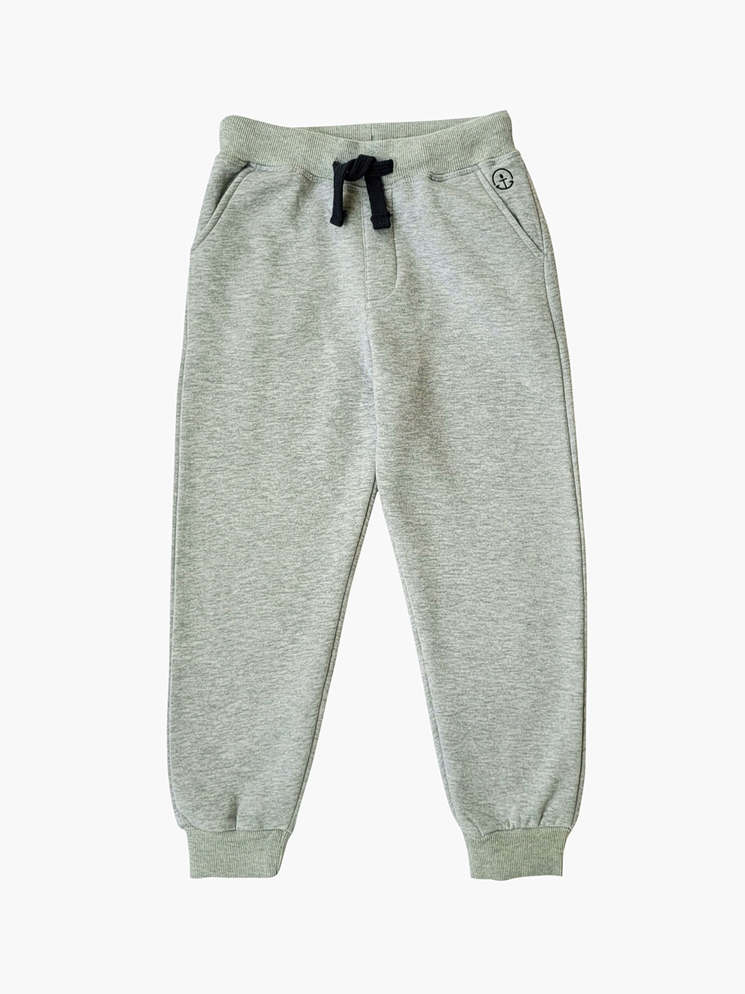 

Campana Boys Mid-Rise Fleece & Cotton Jogger, Grey melange