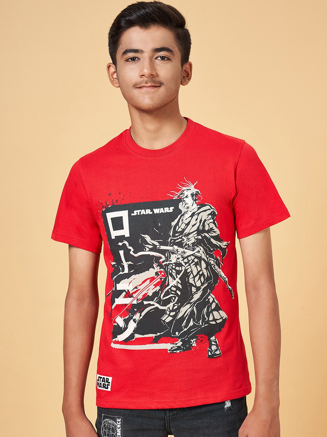 

Coolsters by Pantaloons Boys Star Wars Printed Cotton T-shirt, Red