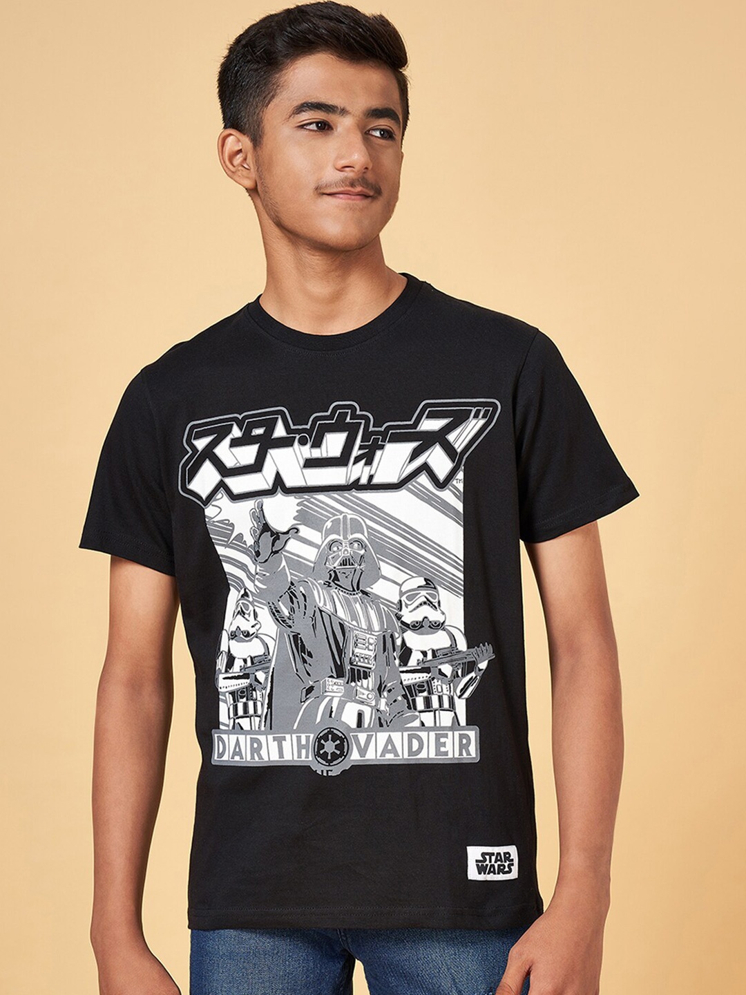 

Coolsters by Pantaloons Boys Star Wars Printed Cotton T-shirt, Black
