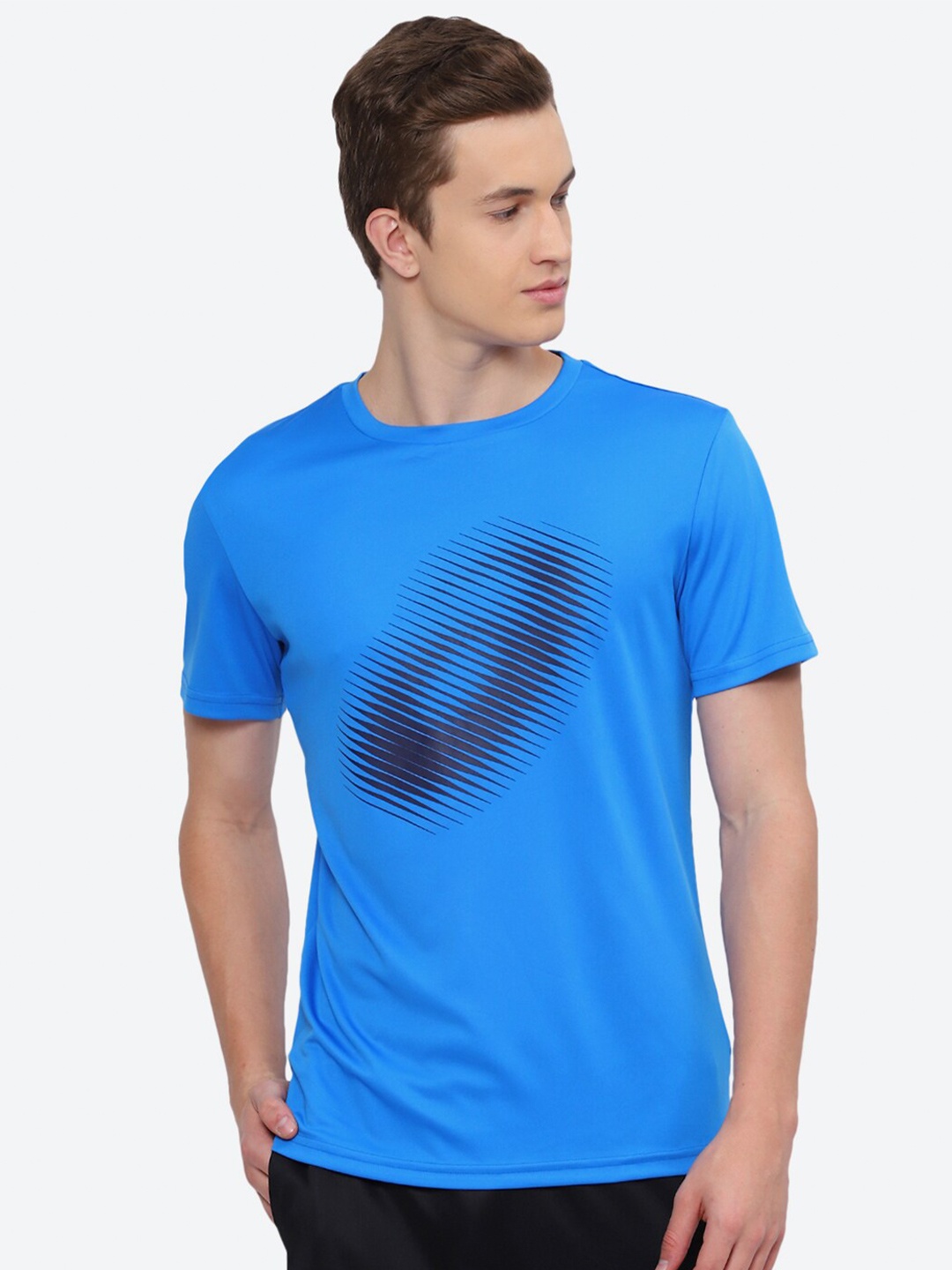 

ASICS Big Graphic SS Printed Round Neck T-Shirt, Blue