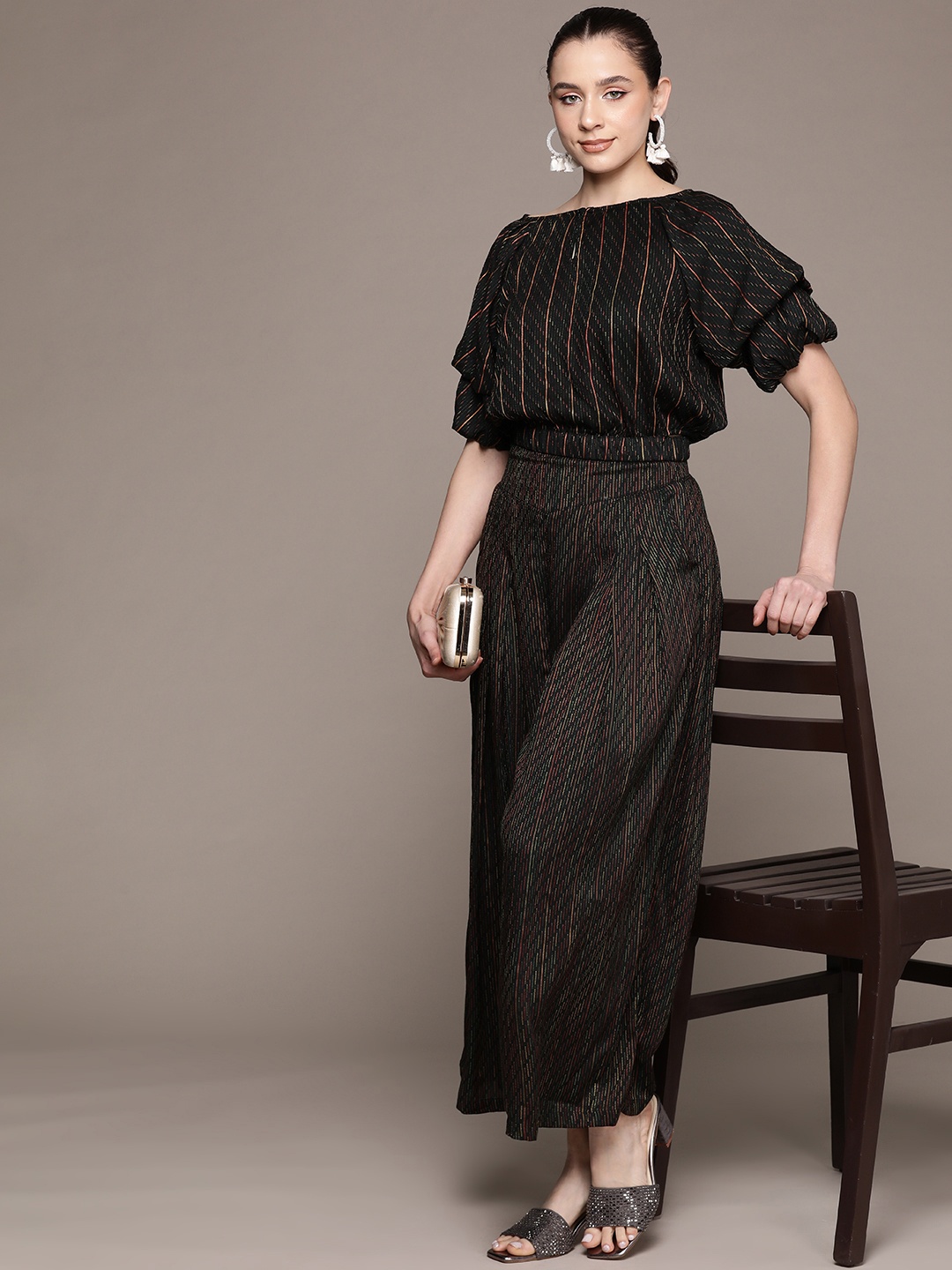 

aarke Ritu Kumar Abstract Printed Co-Ords, Black