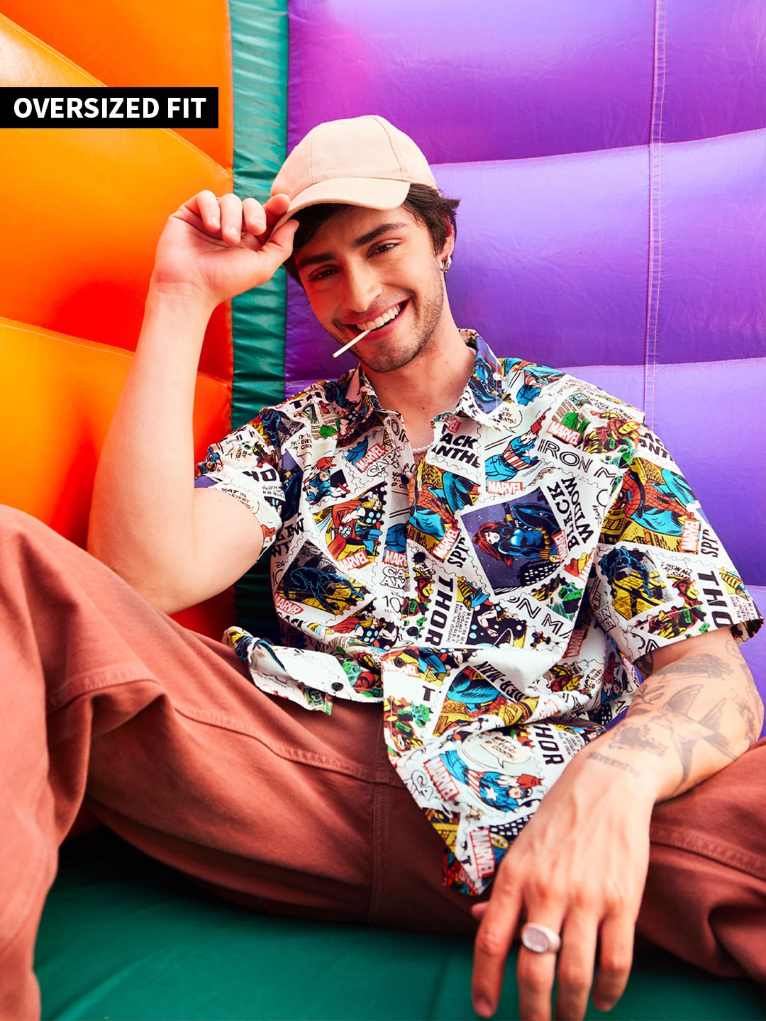 

The Souled Store Graphic Printed Oversized Opaque Casual Shirt, White
