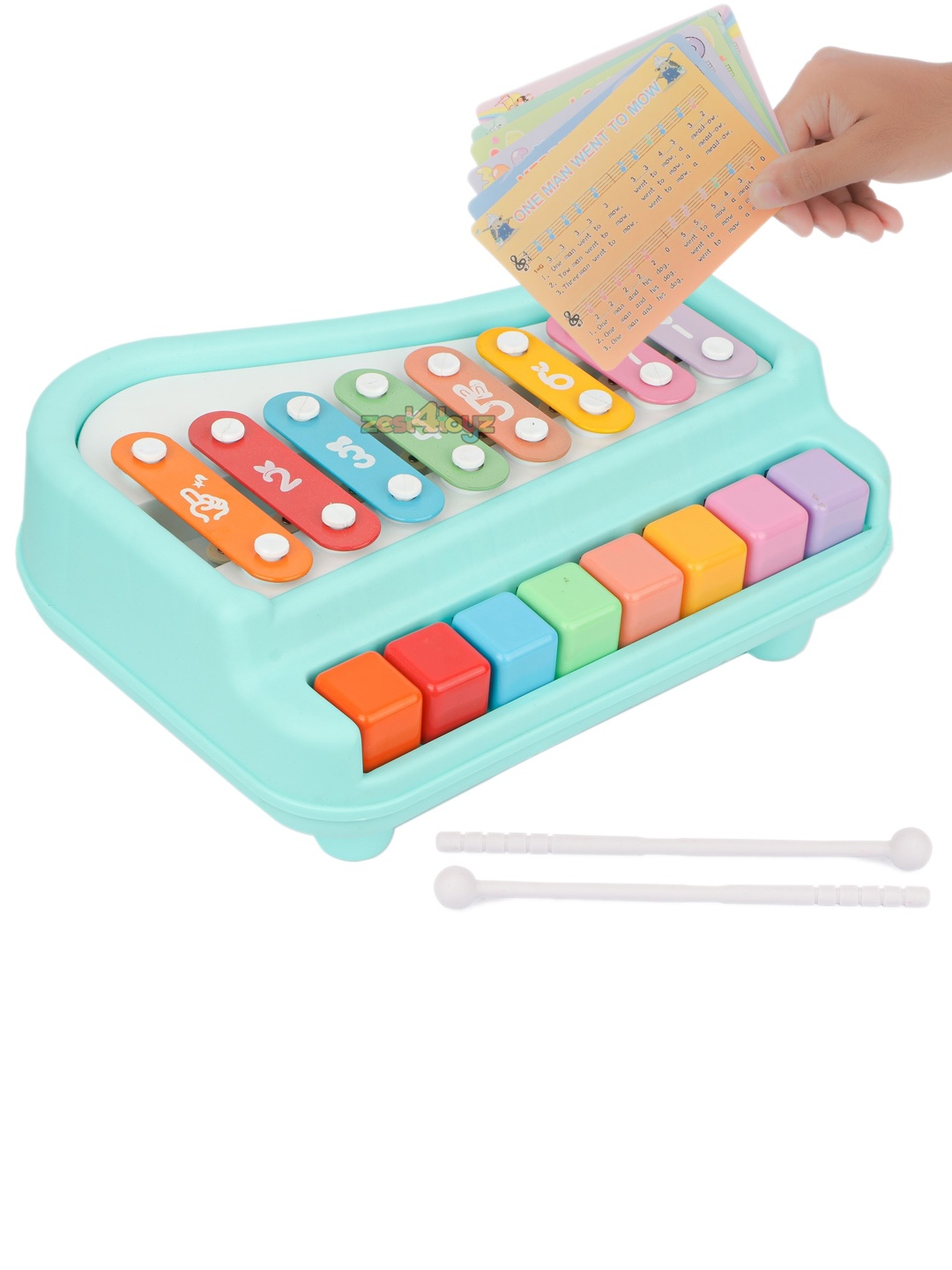 

zest 4 toyz Kids 2 in 1 Baby Xylophone Piano, Sea green