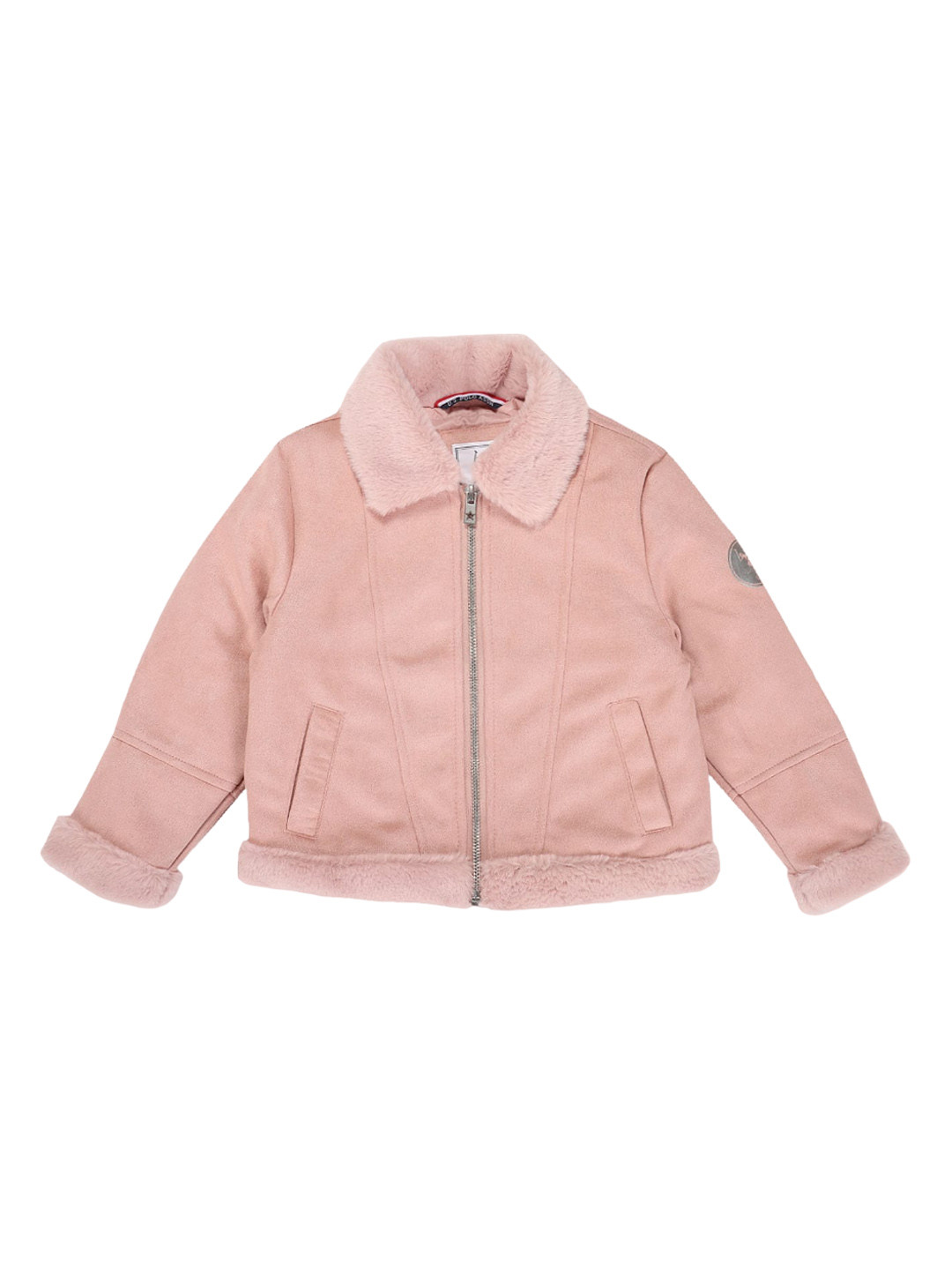 

U.S. Polo Assn. Kids Girls Spread Collar Tailored Jacket, Pink