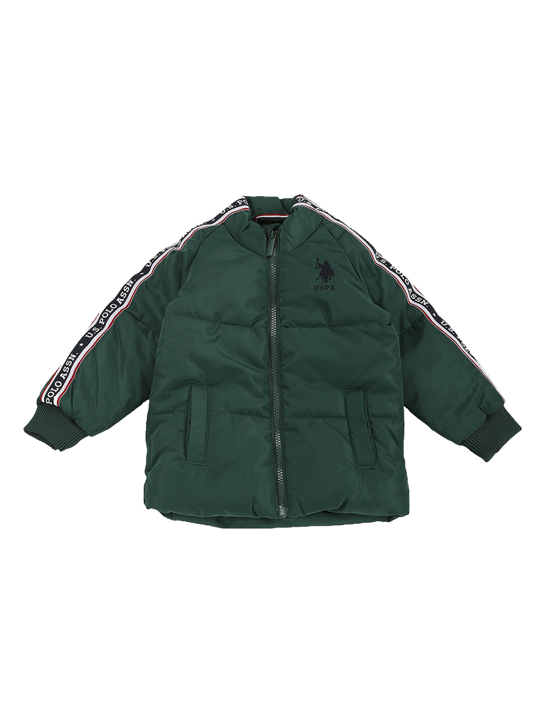 

U.S. Polo Assn. Kids Boys Mock Collar Puffer Jacket, Green