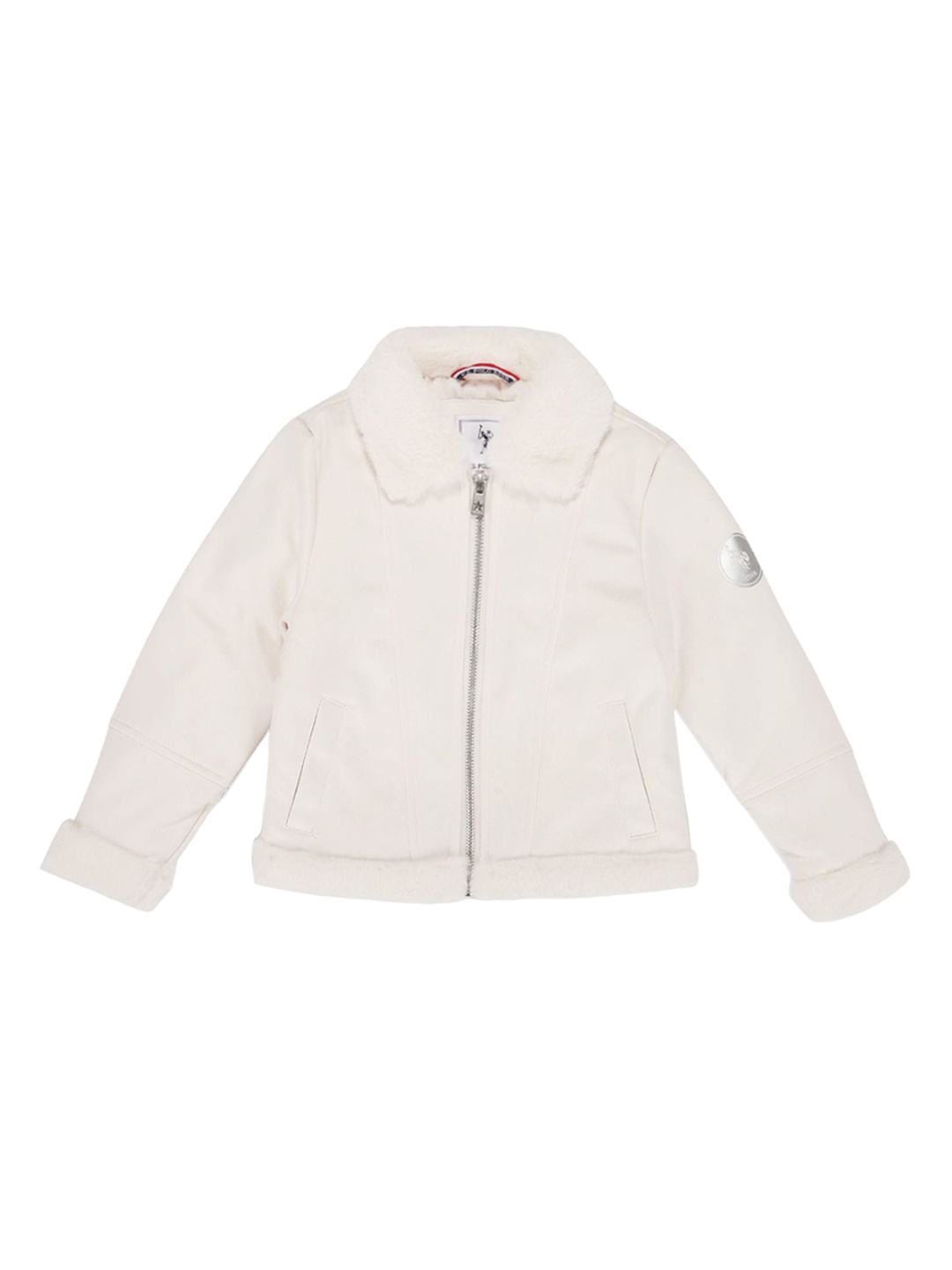 

U.S. Polo Assn. Kids Girls Hooded Puffer Jacket, White
