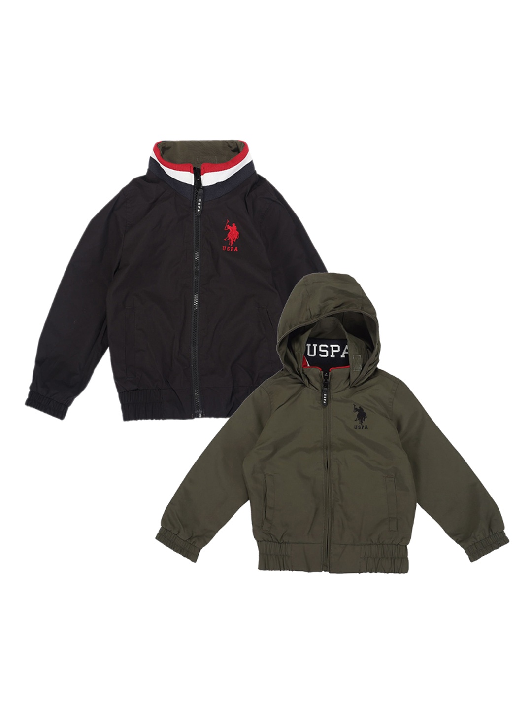 

U.S. Polo Assn. Kids Boys Reversible Bomber Jacket, Blue