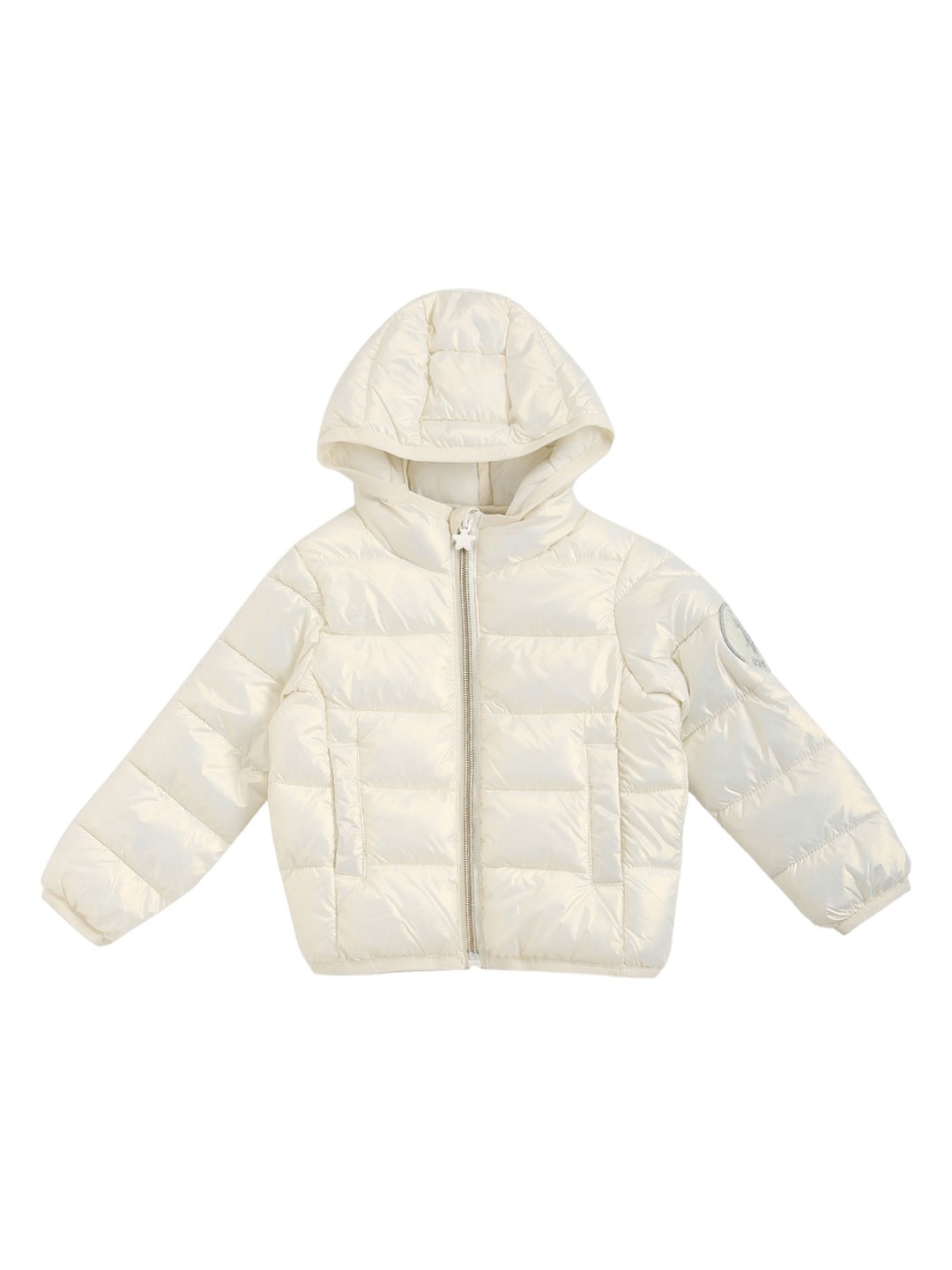 

U.S. Polo Assn. Kids Girls Lightweight Hooded Puffer Jacket, White