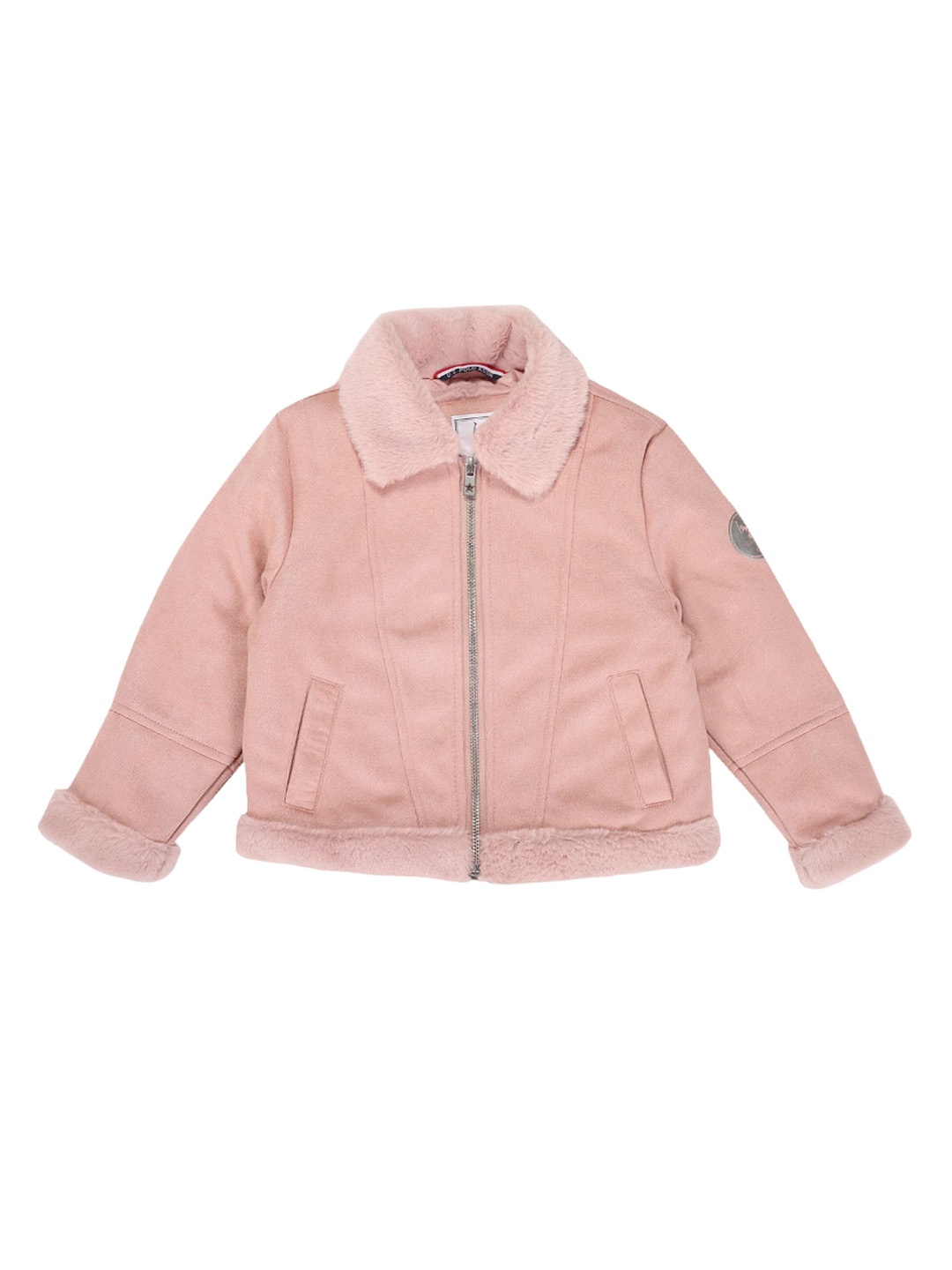 

U.S. Polo Assn. Kids Girls Spread Coolar Outdoor Tailored Jacket, Pink