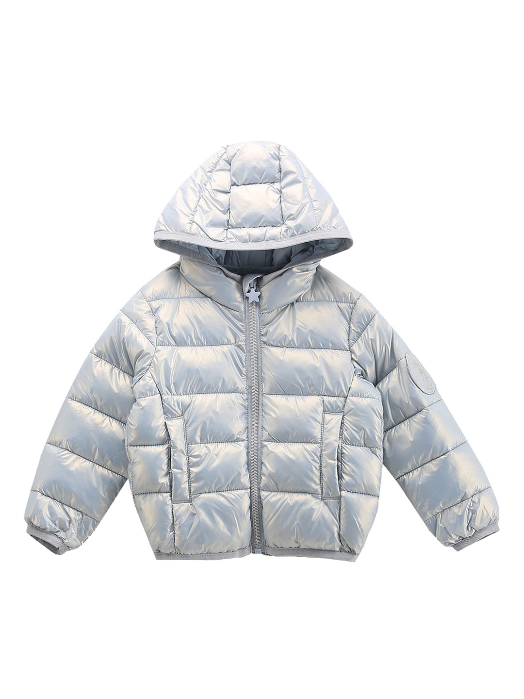 

U.S. Polo Assn. Kids Girls Hooded Outdoor Puffer Jacket, Blue