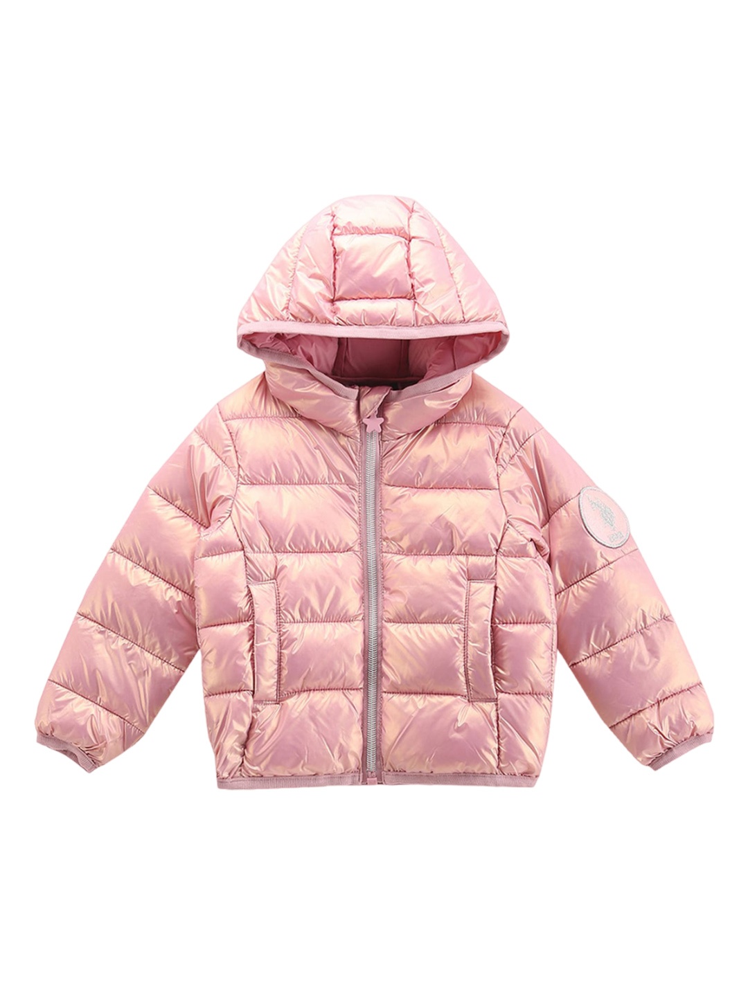 

U.S. Polo Assn. Kids Girls Hooded Puffer Jacket, Pink