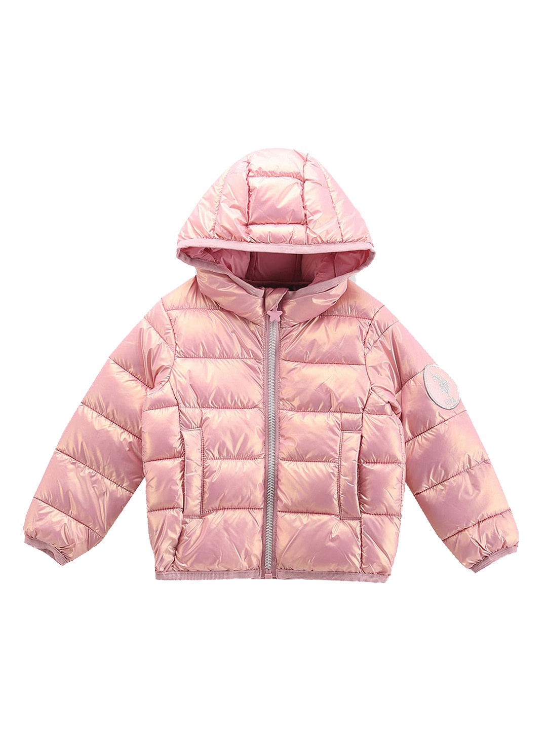 

U.S. Polo Assn. Kids Girls Hooded Puffer Jacket, Pink