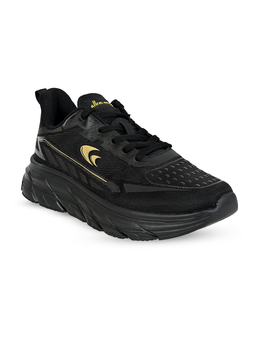 

Allen Cooper Men Anti Odour Durable Road Running Shoes, Black