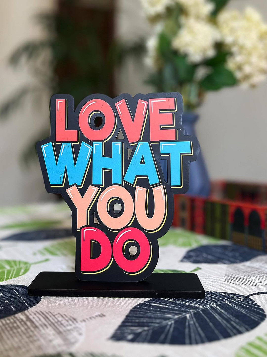 

Kastner Black & Blue Love What You Do Wood Figurine Showpiece
