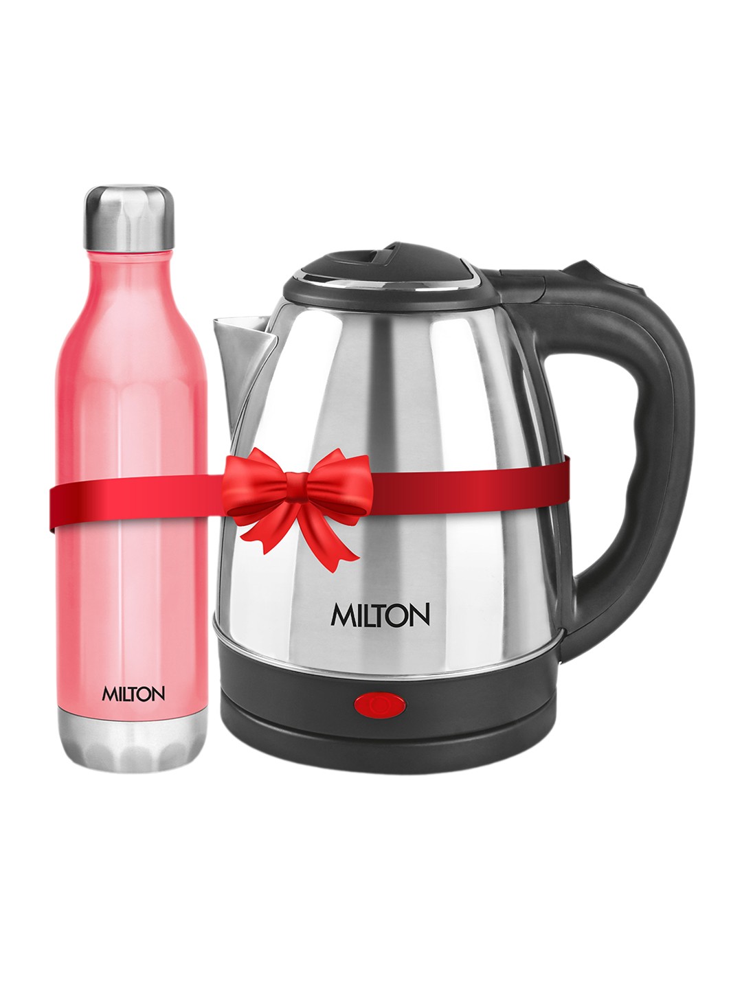 

Milton Go Electro Kettle 2 L and Bliss 1100 Pink Stainless Steel Water Bottle 1.06 L