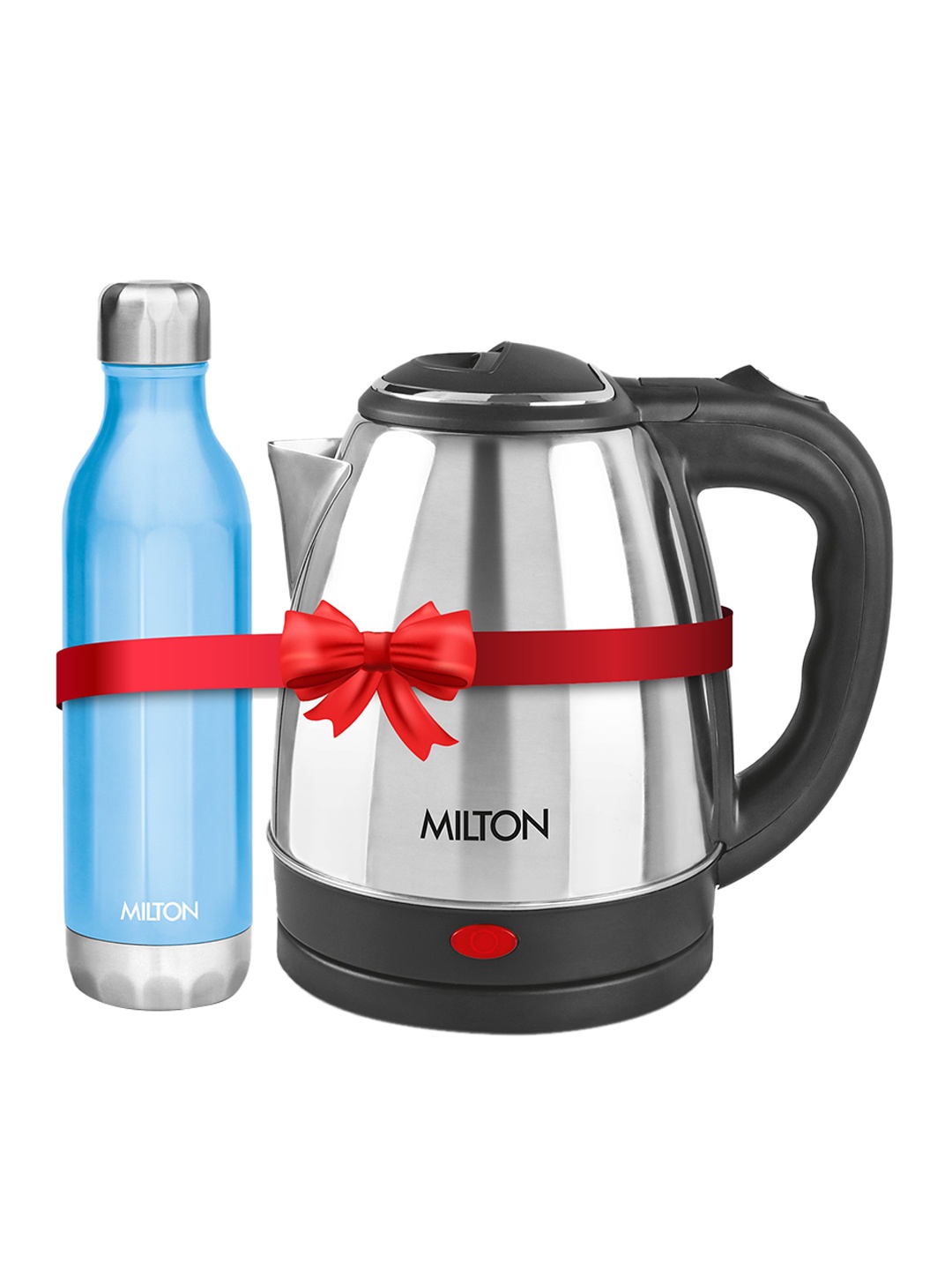 

Milton Go Electro Kettle 1.2 L and Bliss 900 Blue Stainless Steel Water Bottle 790 ml