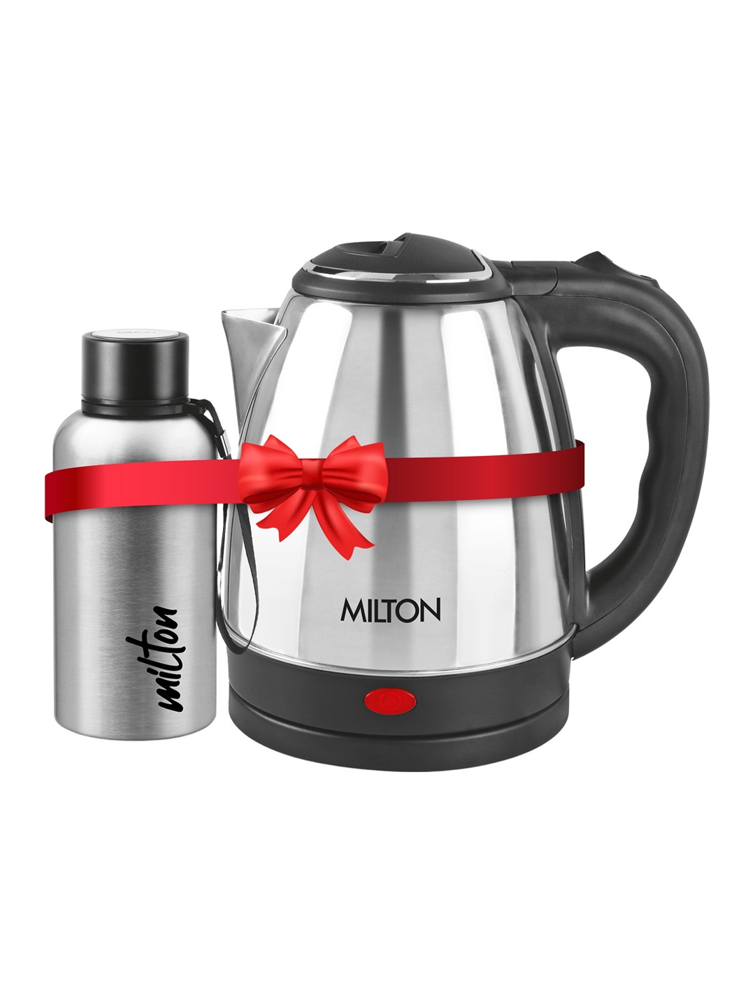 

Milton Go Electro Kettle 1.5 L and Aura 500 Stainless Steel Water Bottle 520 ml, Silver