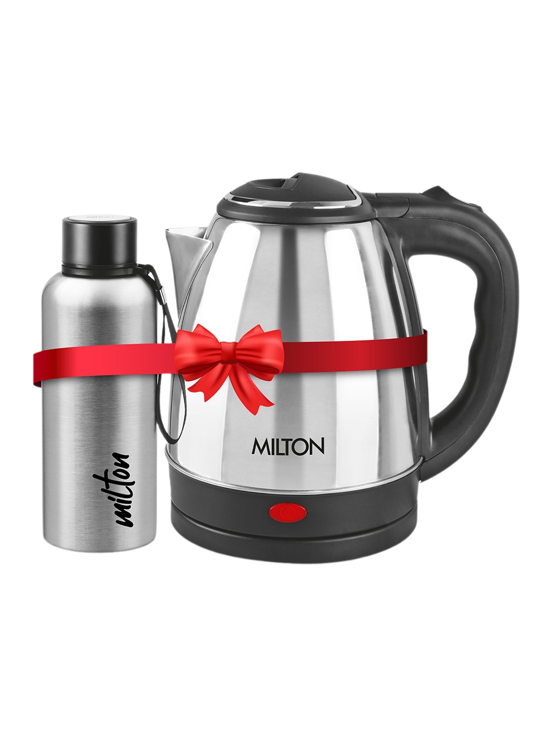 

Milton Go Electro Kettle 1.5 L and Aura 500 Stainless Steel Water Bottle 750 ml, Silver