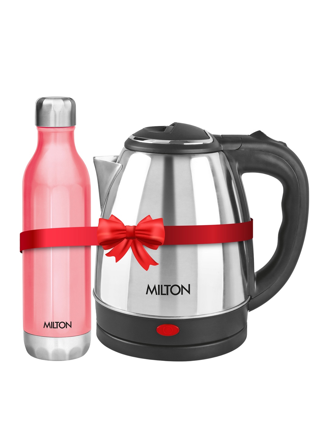 

Milton Go Electro Kettle 1.2 L and Bliss 1100 Pink Stainless Steel Water Bottle 1.060 L