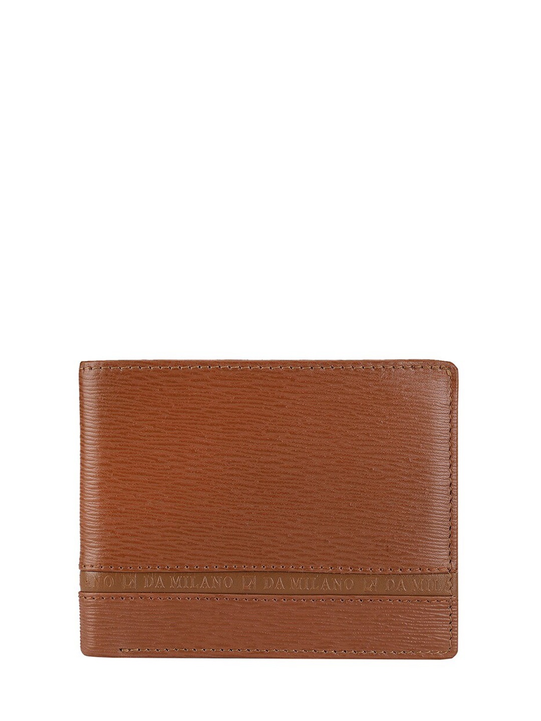 

Da Milano Textured Leather Two Fold Wallet, Black