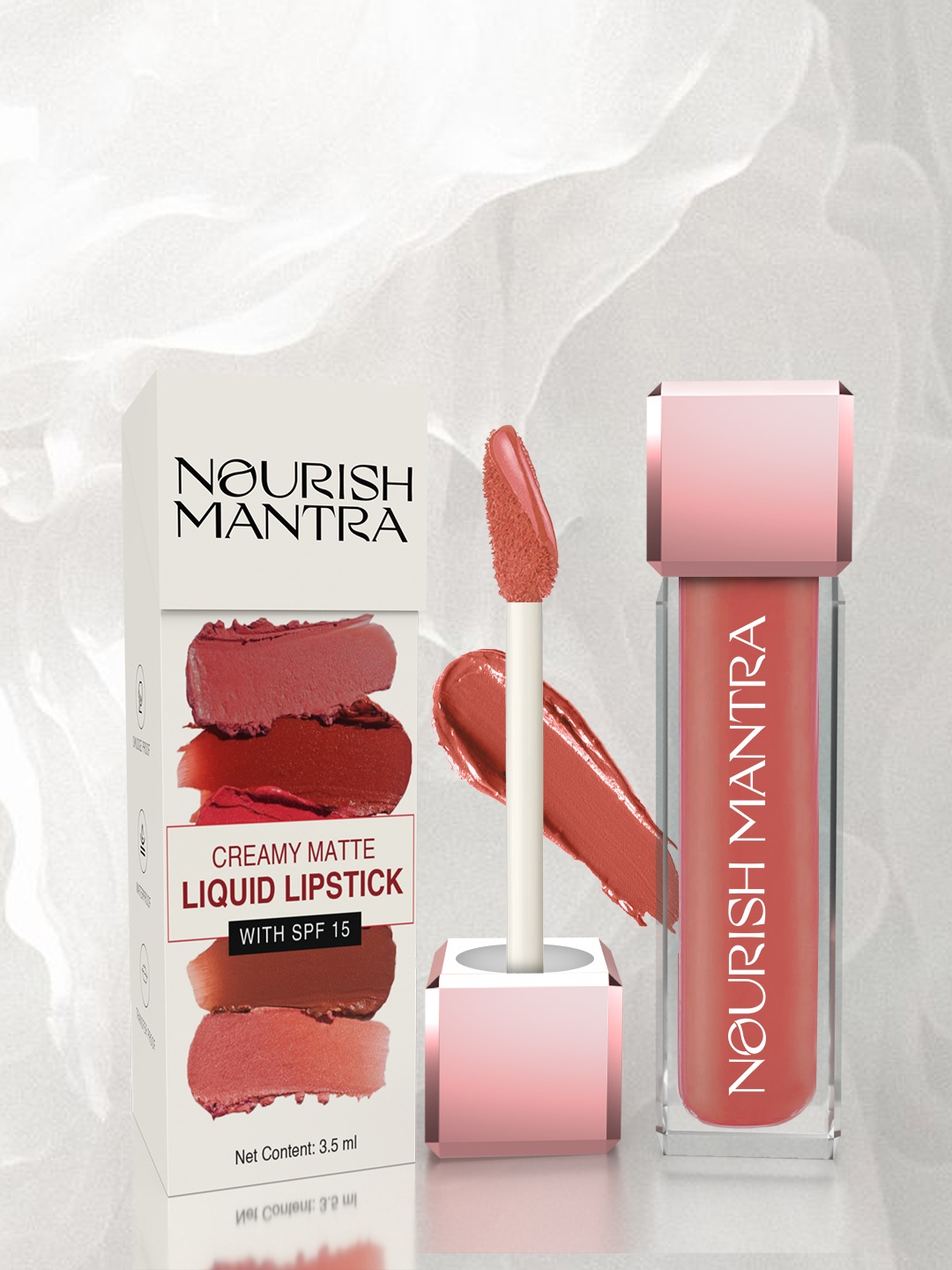 

Nourish Mantra Creamy Matte Liquid Lipstick With SPF 3.5ml - Natkhat Berry, Red