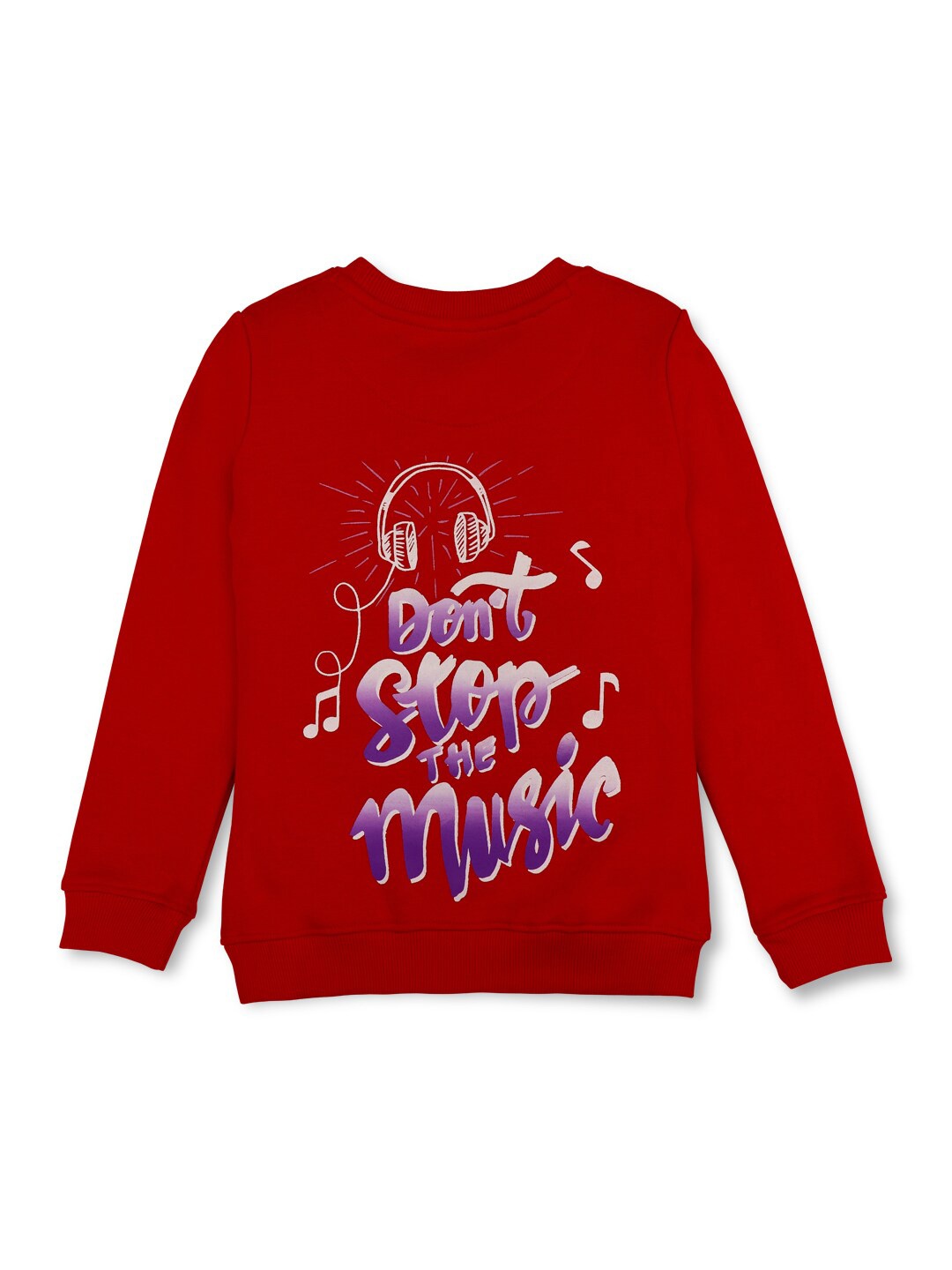 

Gini and Jony Girls Typography Printed Cotton Pullover, Red