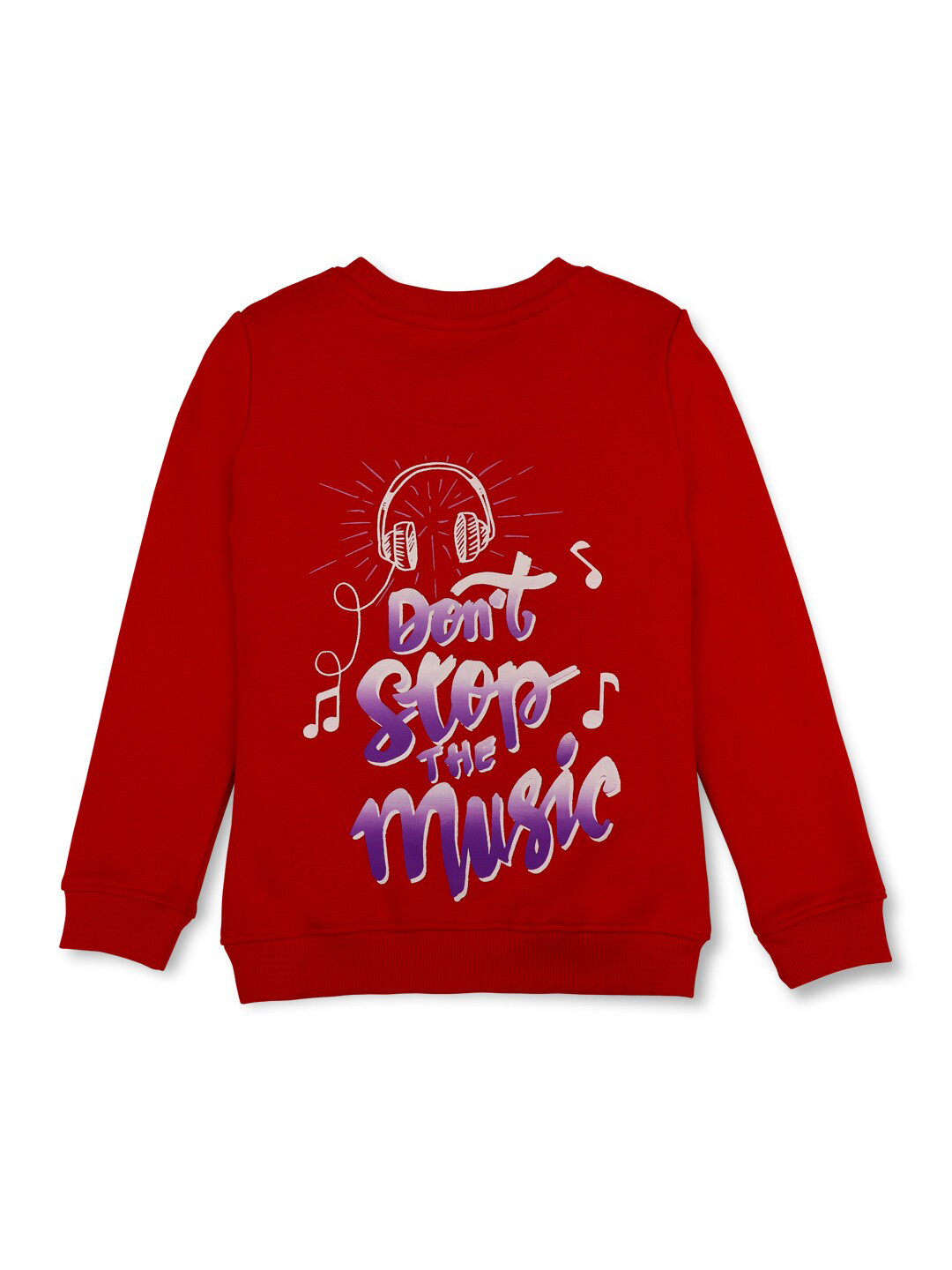 

Gini and Jony Girls Typography Printed Cotton Pullover, Red