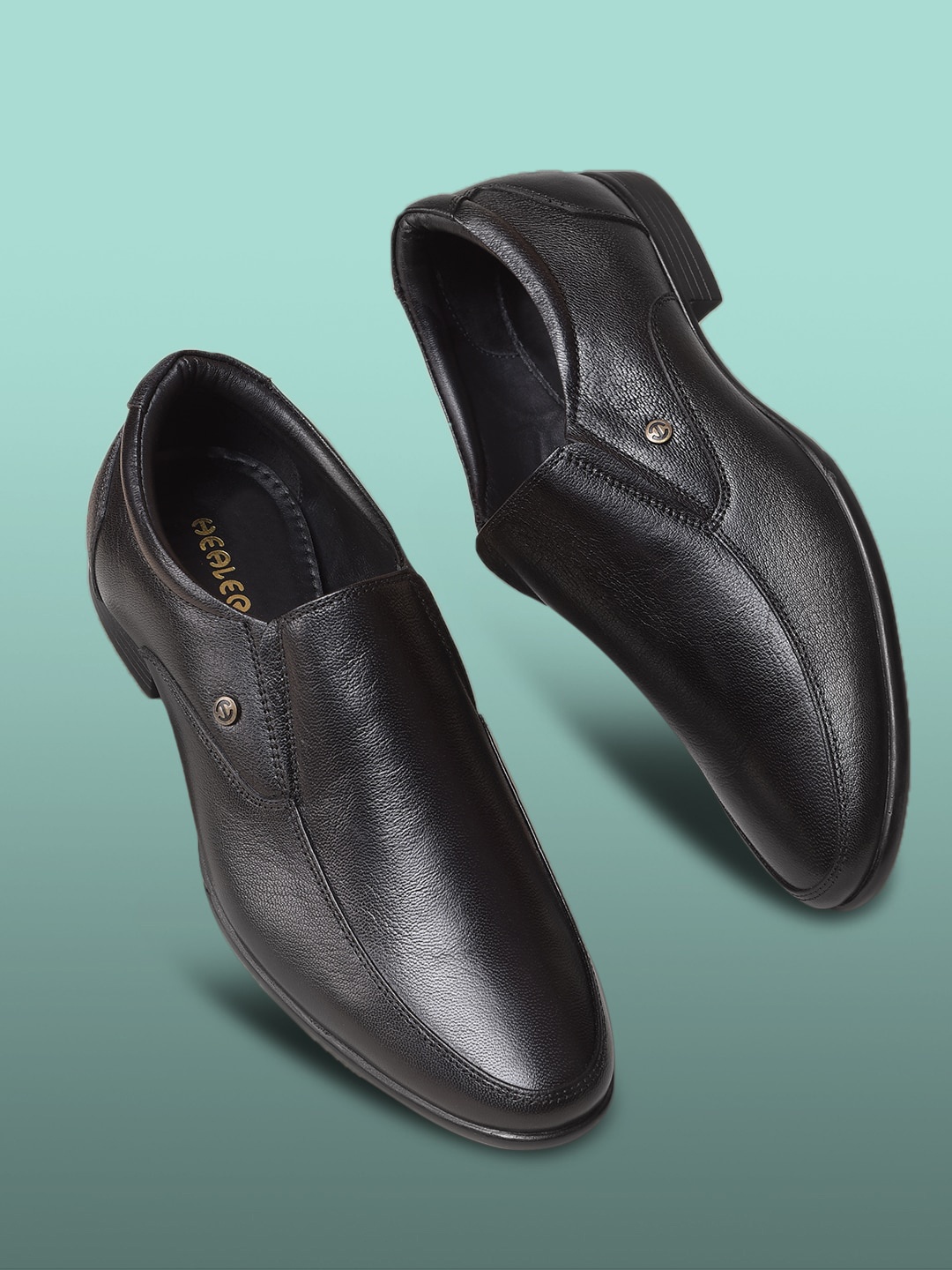 

Liberty Men Leather Formal Slip-On Shoes, Black