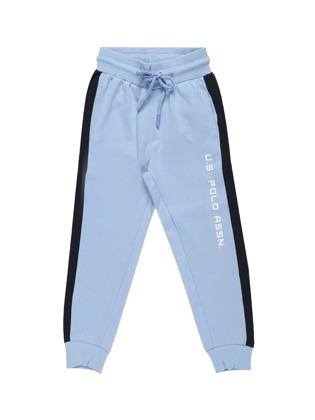 

U.S. Polo Assn. Kids Boys Printed Mid Rise Joggers, Blue
