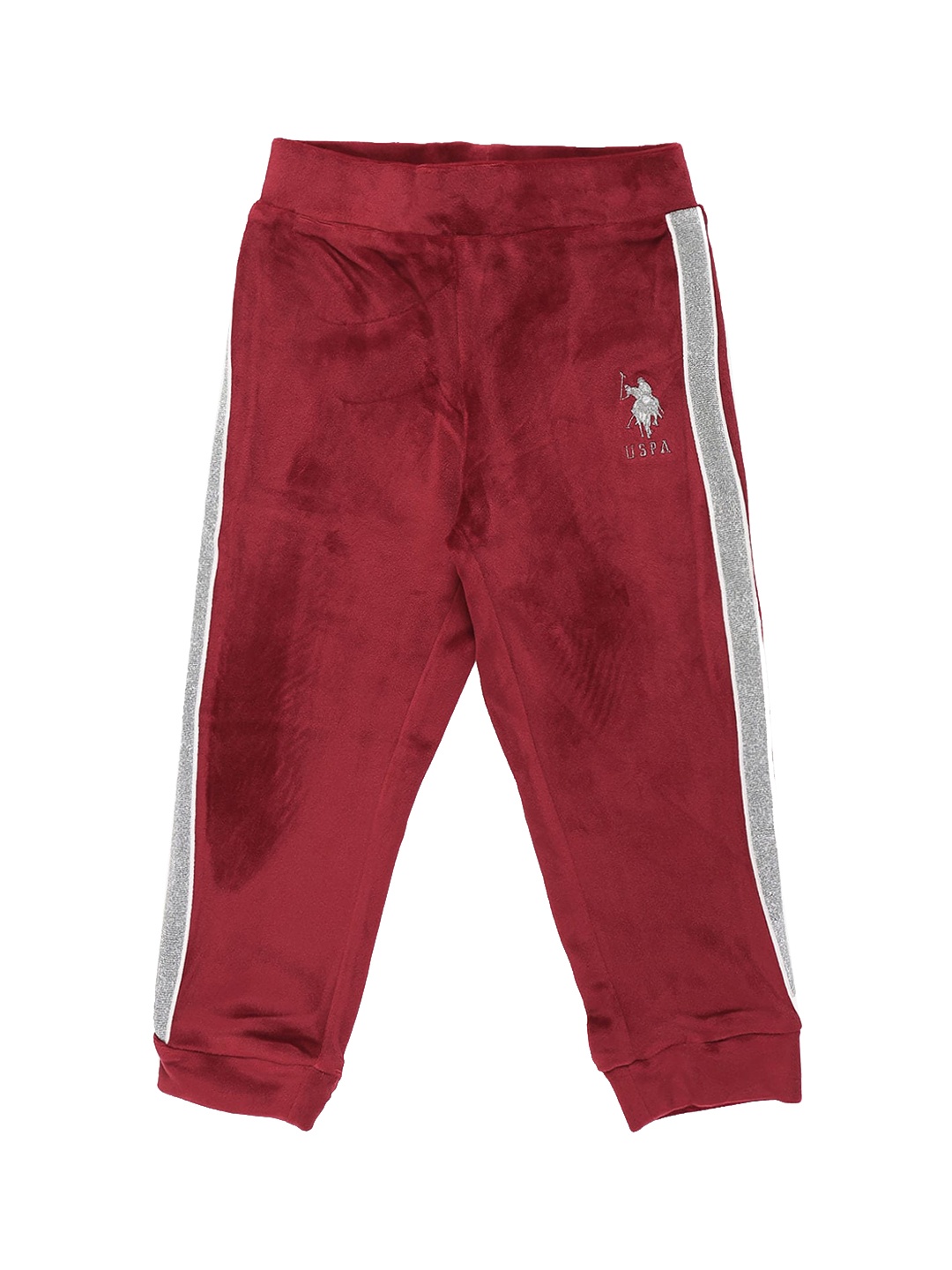 

U.S. Polo Assn. Kids Girls Mid Rise Jogger, Red