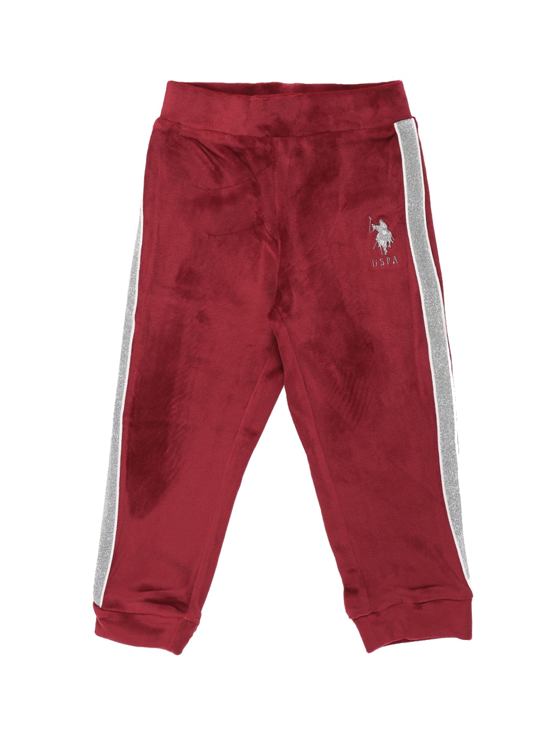 

U.S. Polo Assn. Kids Girls Mid-Rise Joggers, Red
