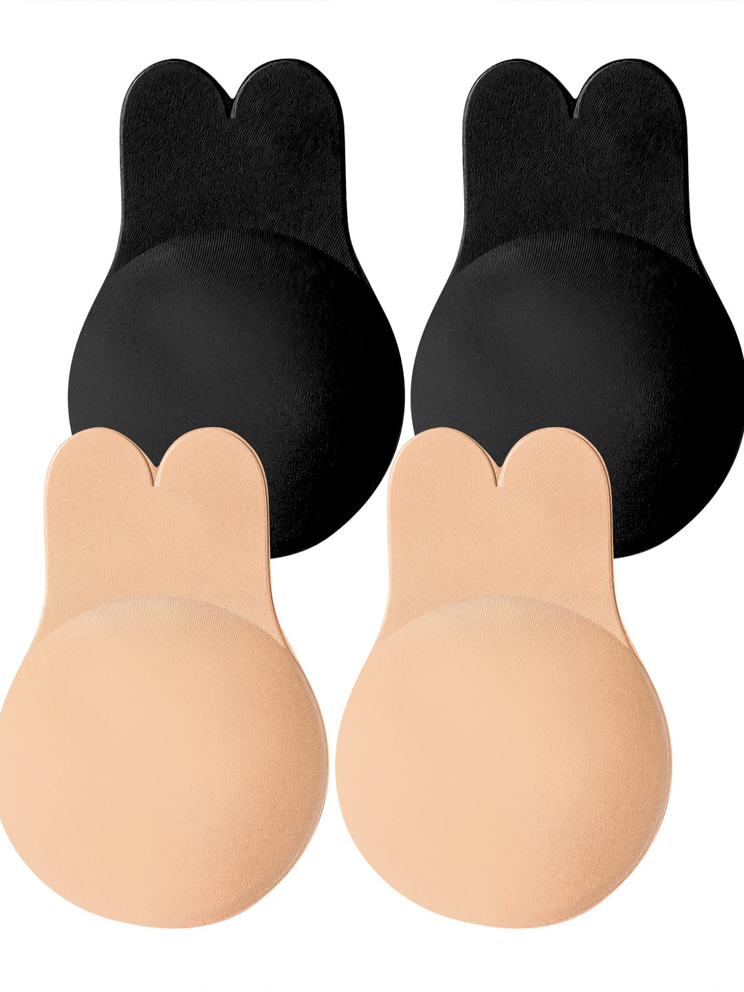 

FIMBUL Set Of 2 Reusable Silicone Nipple Covers Lingerie Accessories, Black