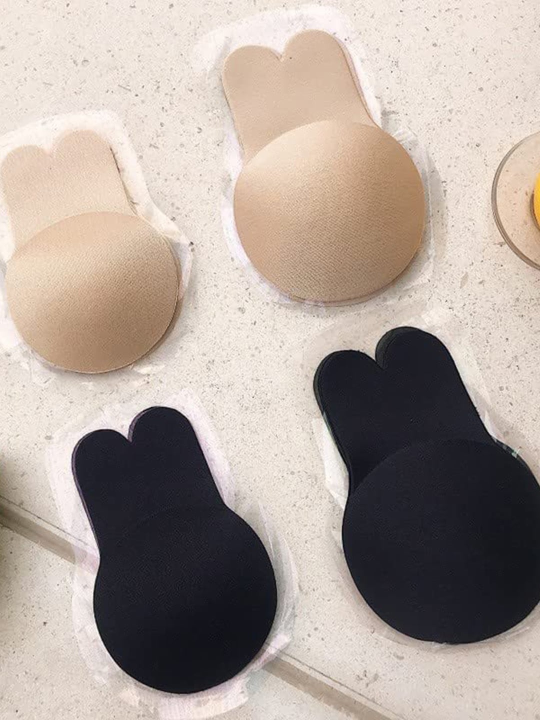 

FIMBUL Set Of 2 Reusable Silicone Nipple Covers Lingerie Accessories, Black